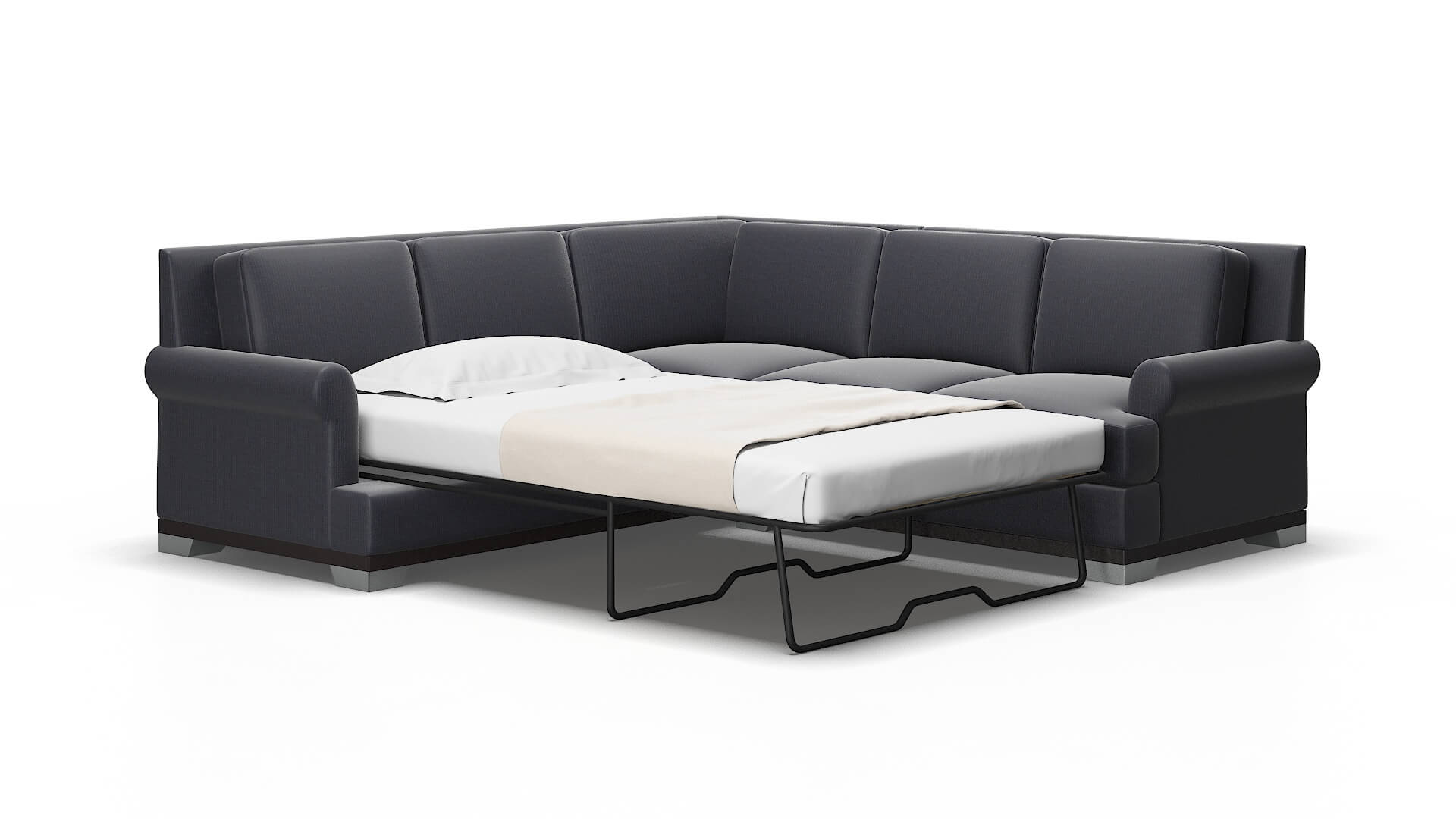 Newyork Parker midnight Sectional sleeper Espresso Legs  2