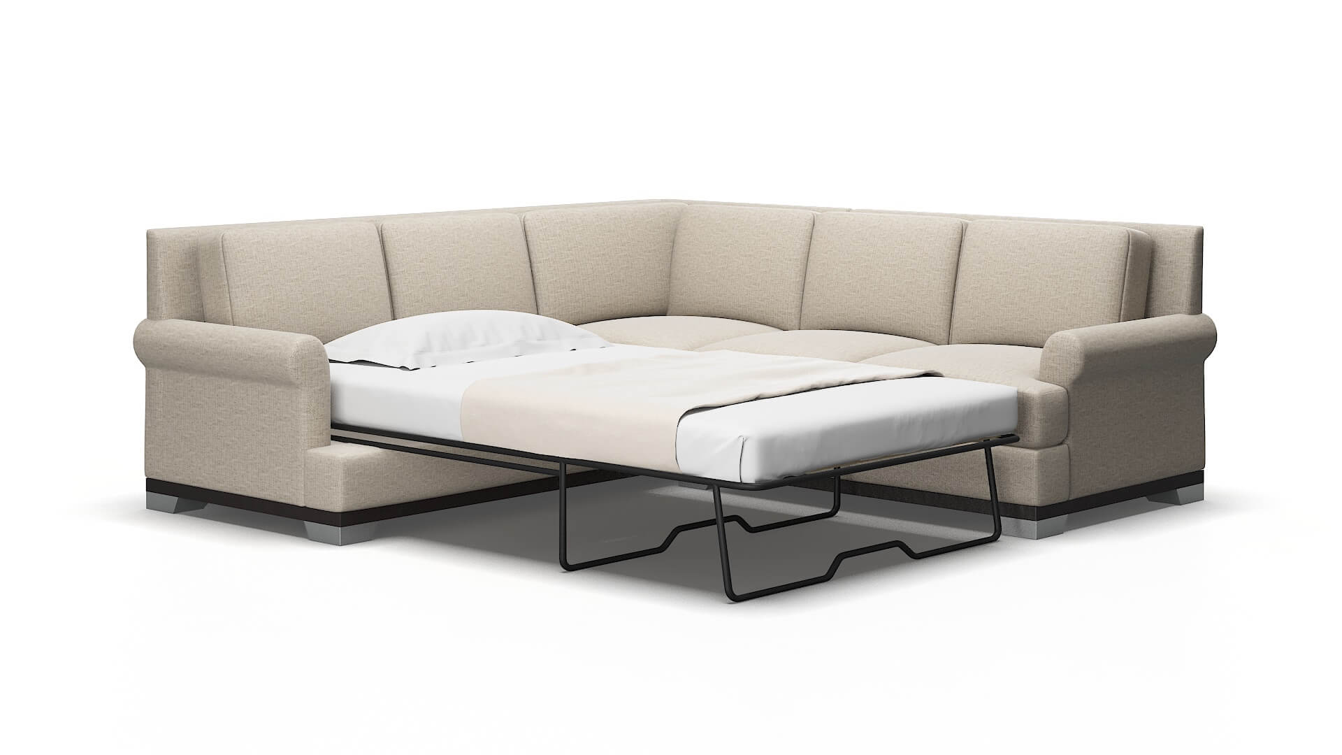 Newyork Parker wheat Sectional sleeper Espresso Legs  2