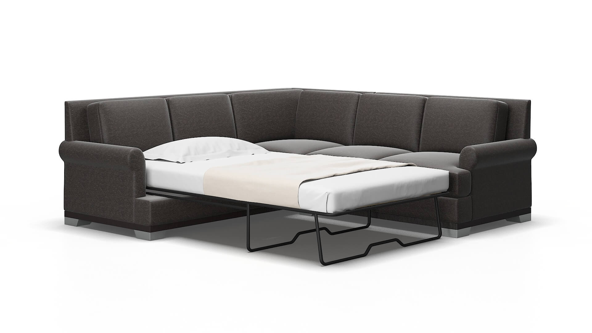Newyork Phoenix chocolate Sectional sleeper Espresso Legs  2