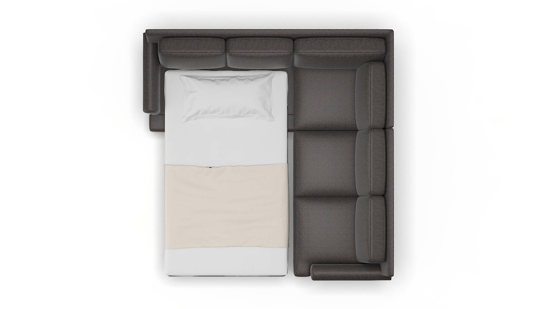 Newyork Phoenix Chocolate Sectional Sleeper Espresso legs 3