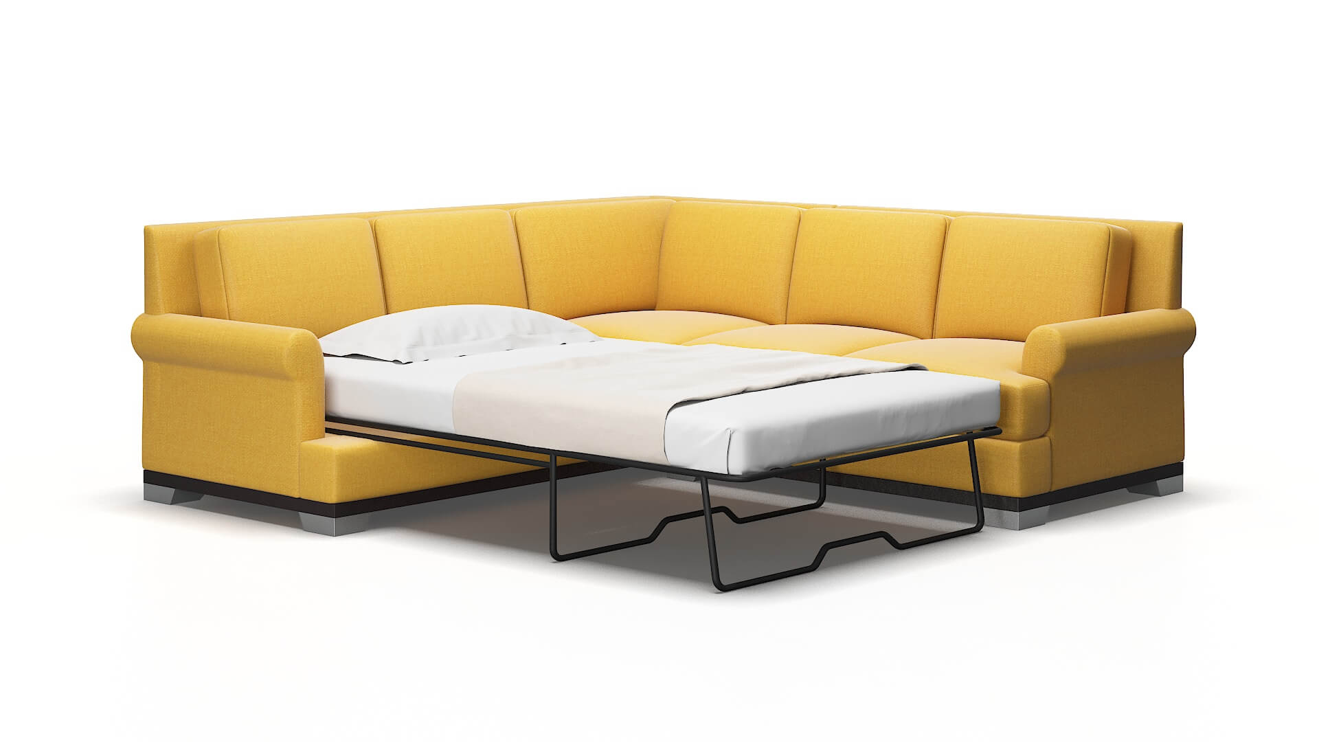 Newyork Portland Dijon Sectional Sleeper espresso legs 2