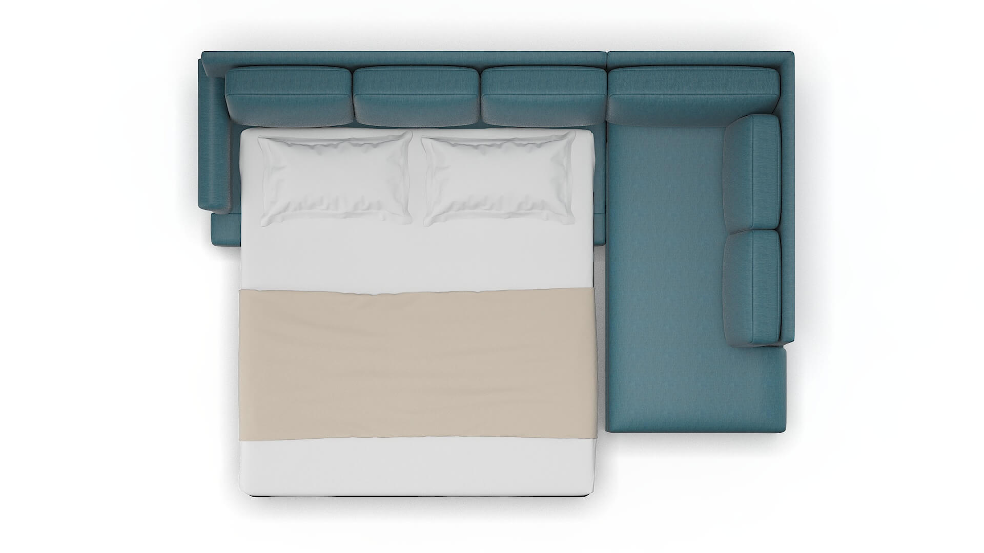 Newyork Portland Prussian Panel Sleeper Espresso legs 3