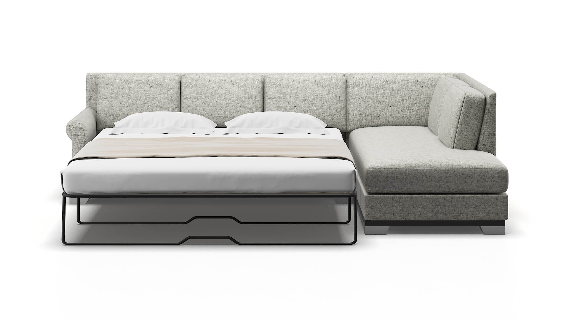 Newyork Prime Gravel Panel Sleeper Espresso legs 1