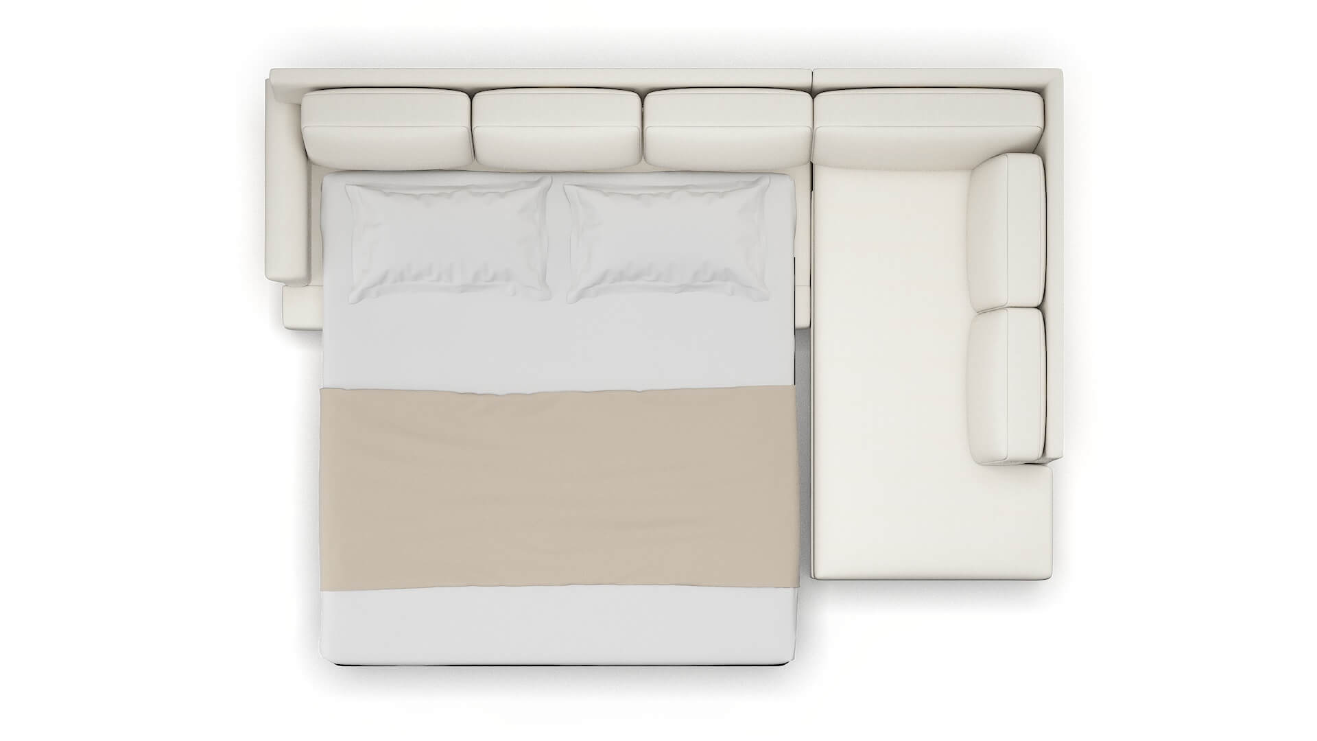 Newyork R_prize Cream Panel Sleeper Espresso legs 3