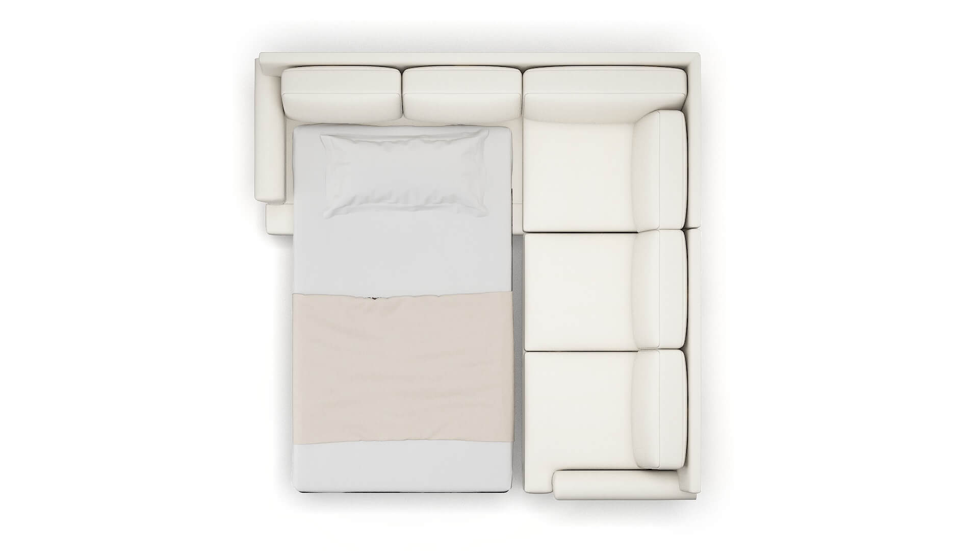 Newyork R_prize Cream Sectional Sleeper Espresso legs 3