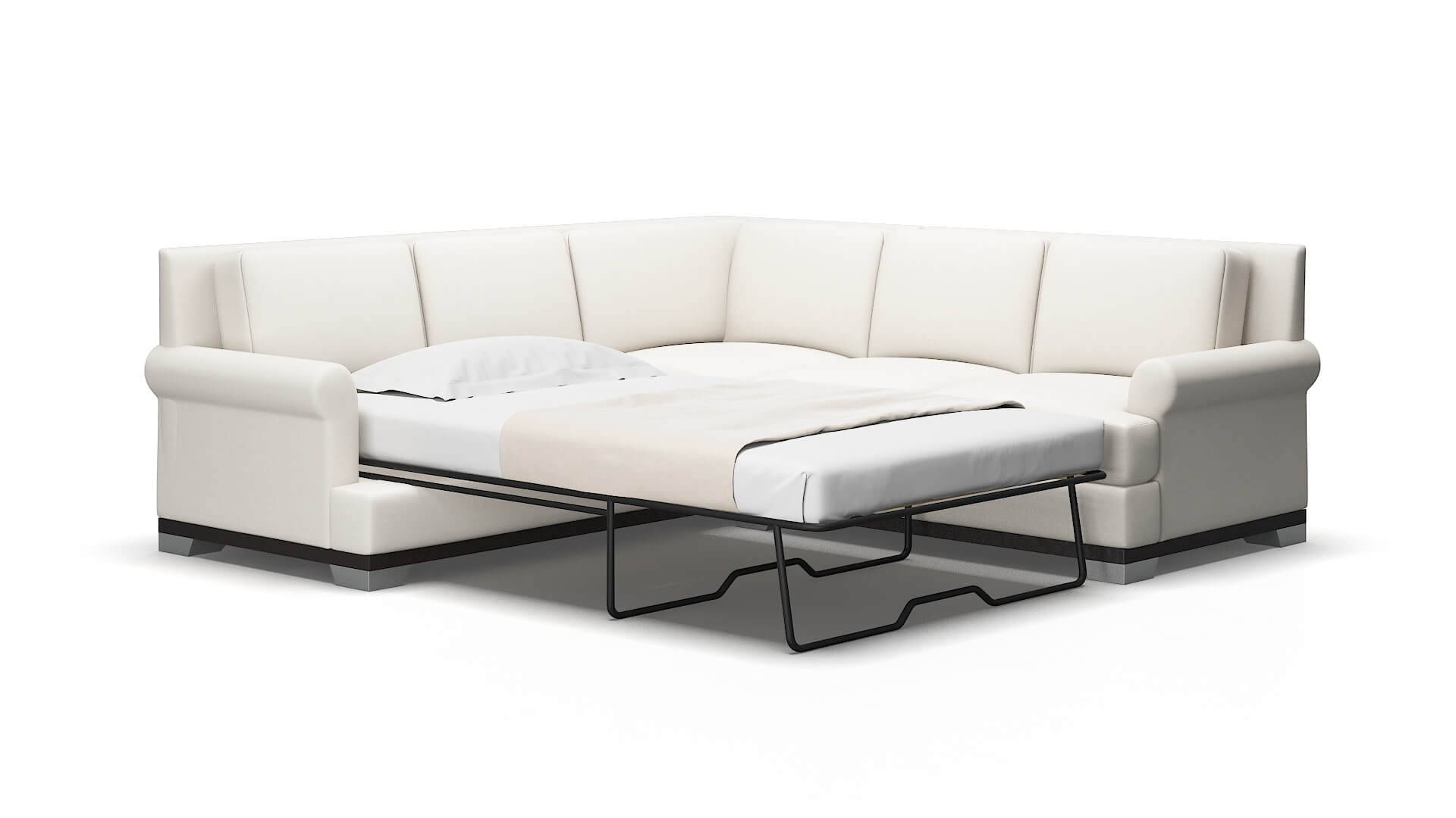 Newyork Redondo Pearl Sectional Sleeper Espresso legs 2