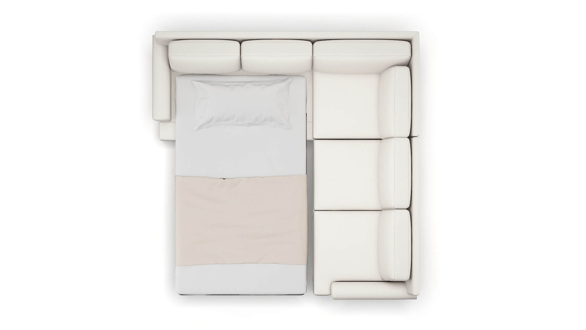 Newyork Redondo Pearl Sectional Sleeper Espresso legs 3