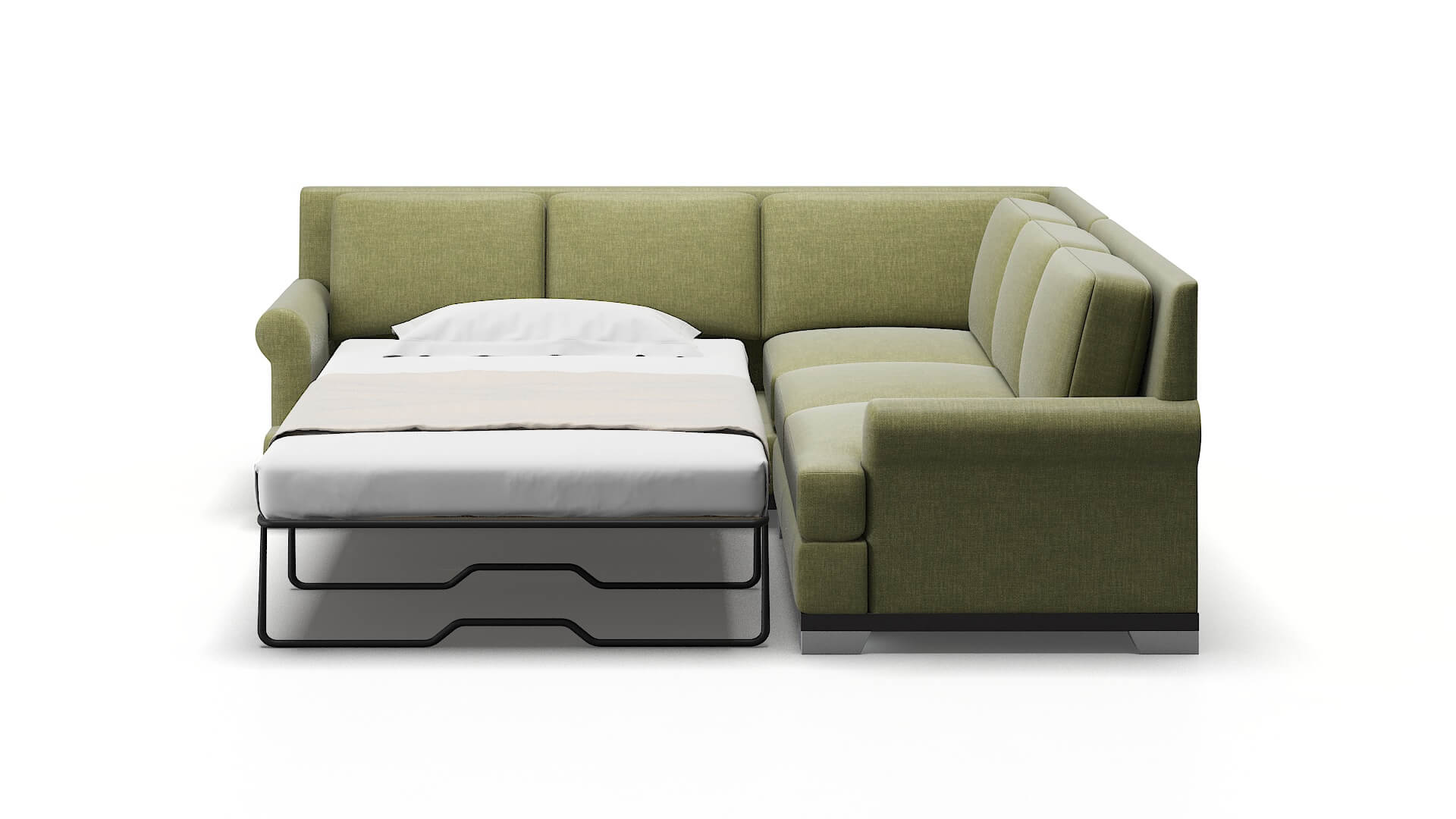 Newyork Rocket Evergreen Sectional Sleeper Espresso legs 1