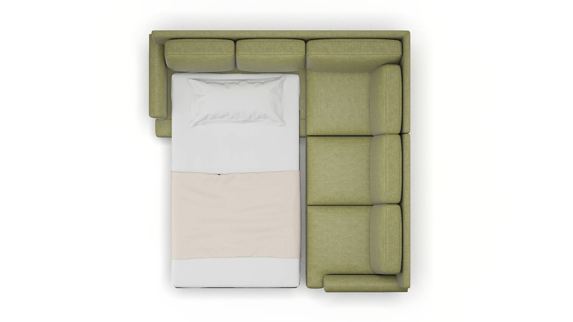 Newyork Rocket Evergreen Sectional Sleeper Espresso legs 3