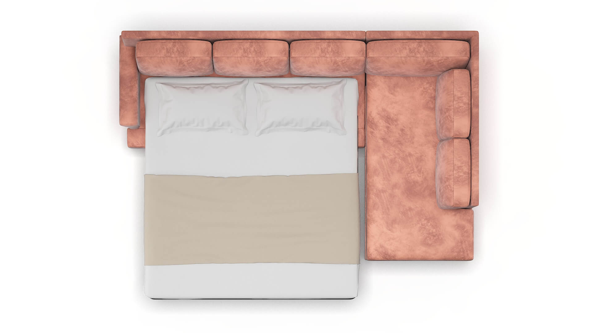 Newyork Royale Blush Panel Sleeper Espresso legs 3