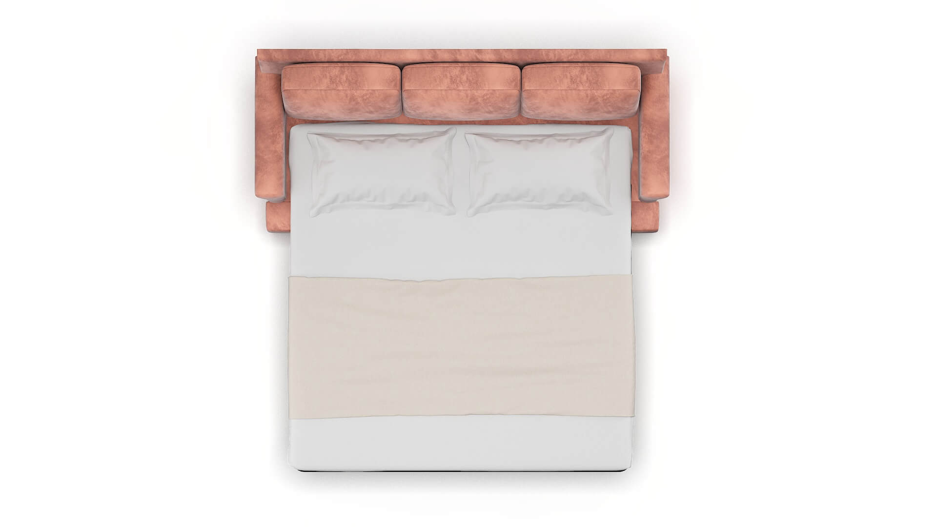 Newyork Royale Blush Sofa Sleeper Espresso legs 3