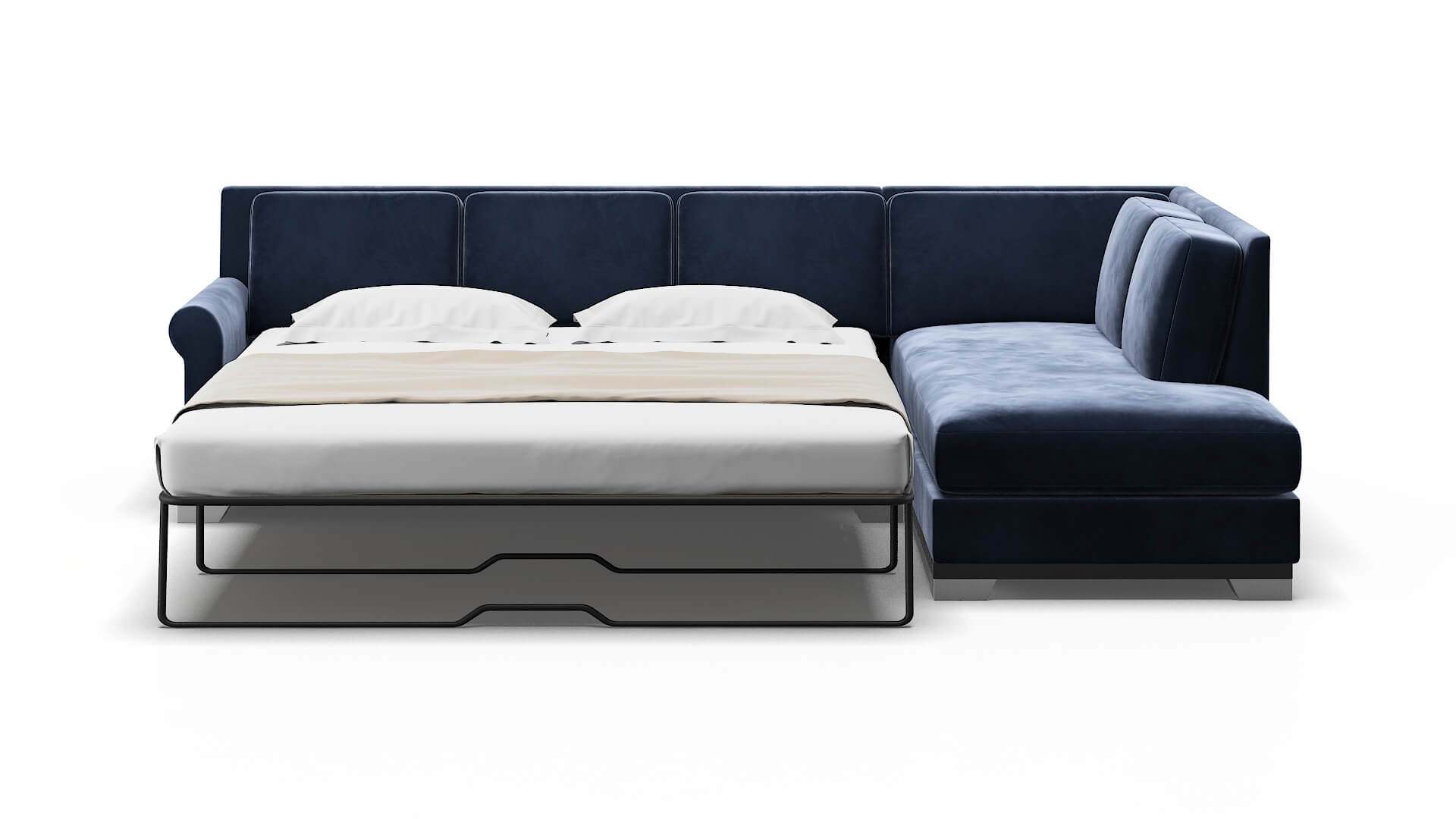 Newyork Royale Cobalt Panel Sleeper Espresso legs 1