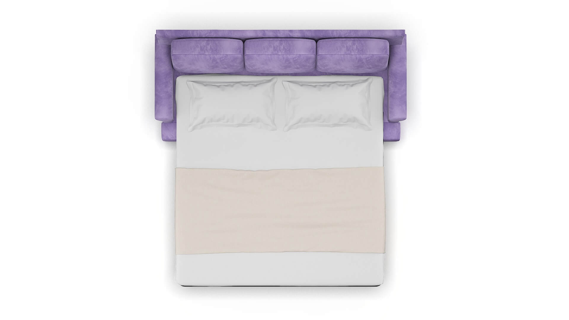 Newyork Royale Lavender Sofa Sleeper Espresso legs 3