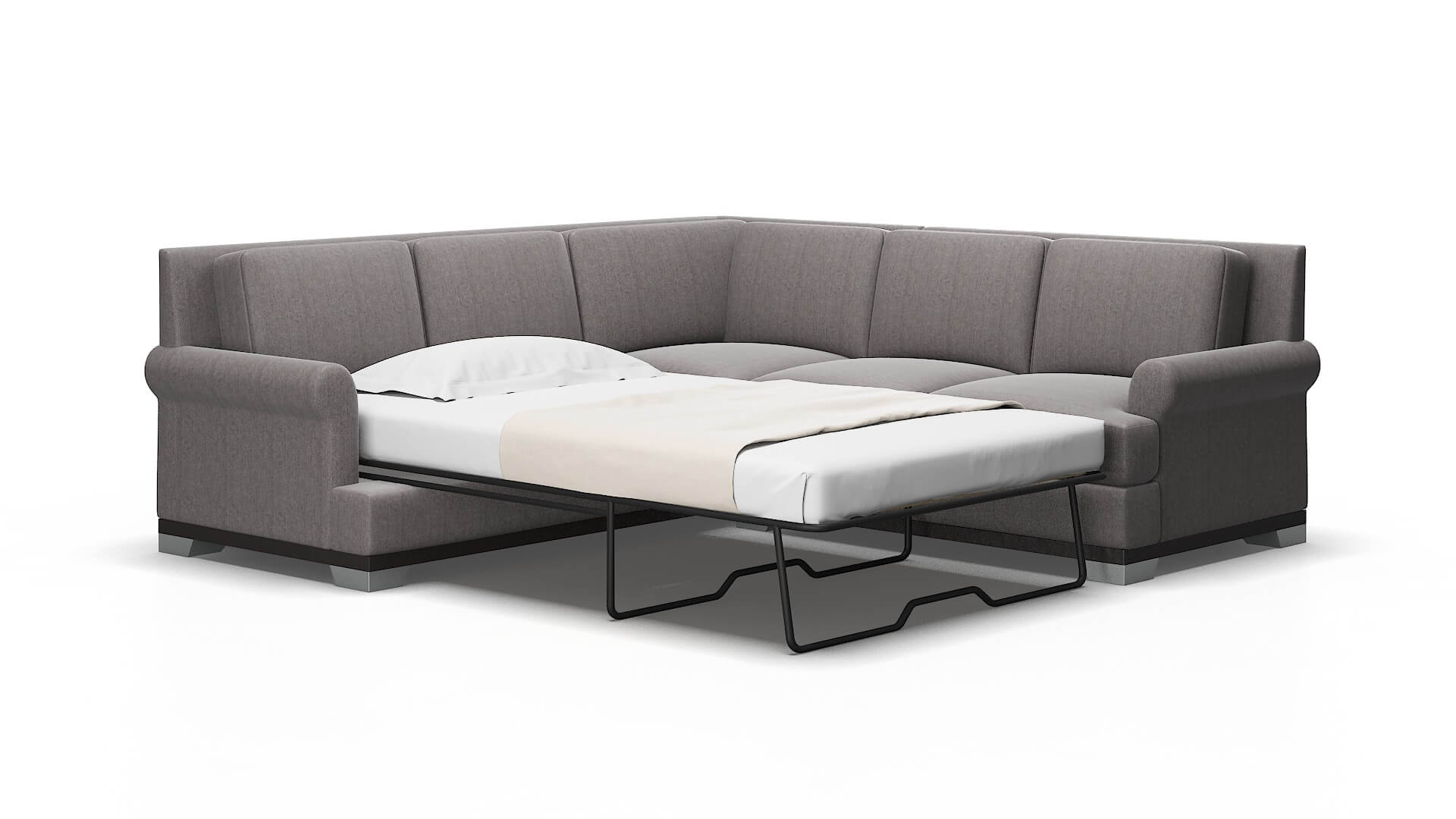 Newyork Sasha Granite Sectional Sleeper Espresso legs 2