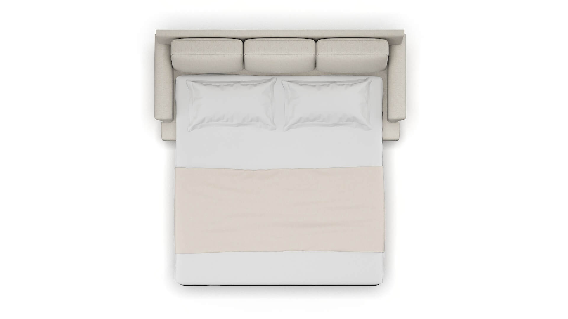 Newyork Sasha Linen Sofa Sleeper Espresso legs 3