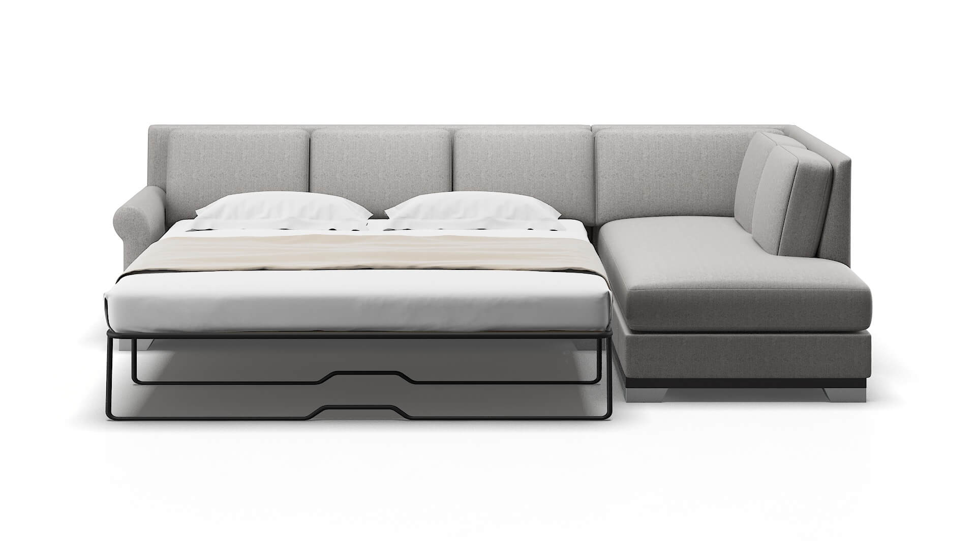 Newyork Sasha Silver Panel Sleeper Espresso legs 1