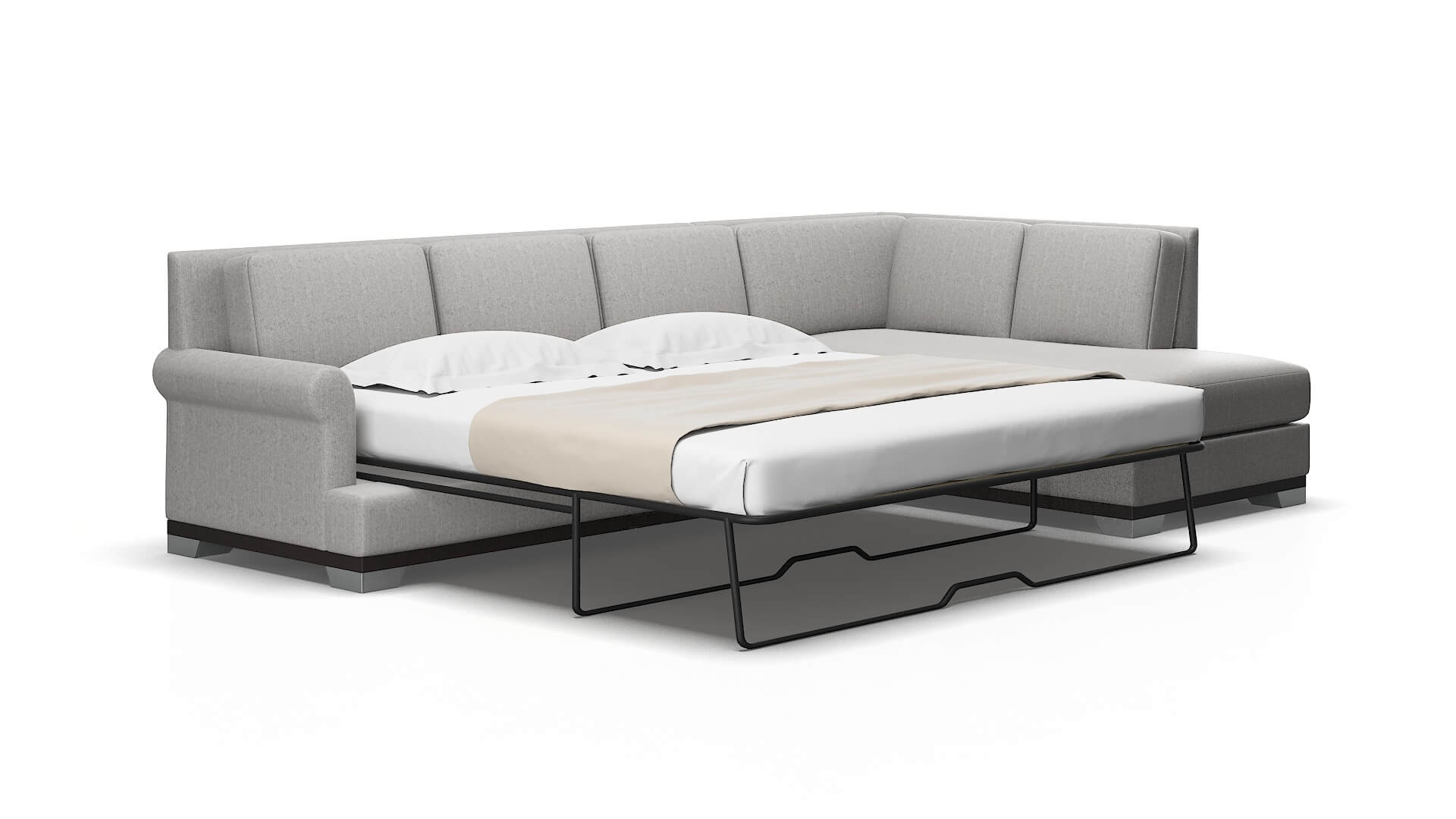 Newyork Sasha Silver Panel Sleeper Espresso legs 2