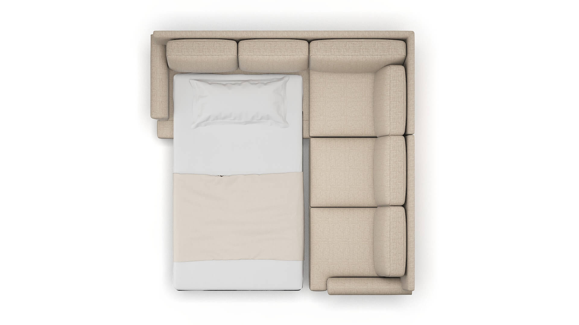 Newyork Sosoftness 74 Sectional Sleeper Espresso legs 3