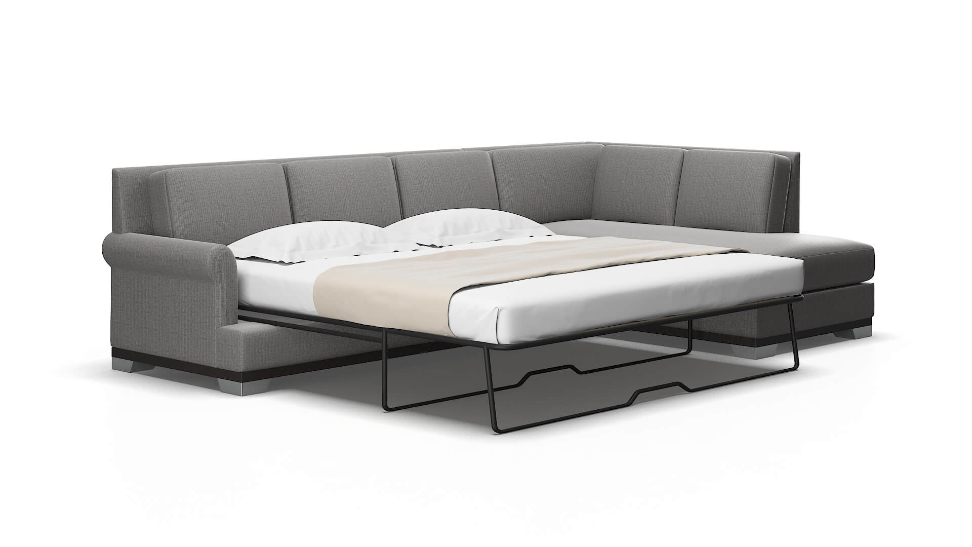 Newyork Terrain oatmeal Panel sleeper Espresso Legs  2