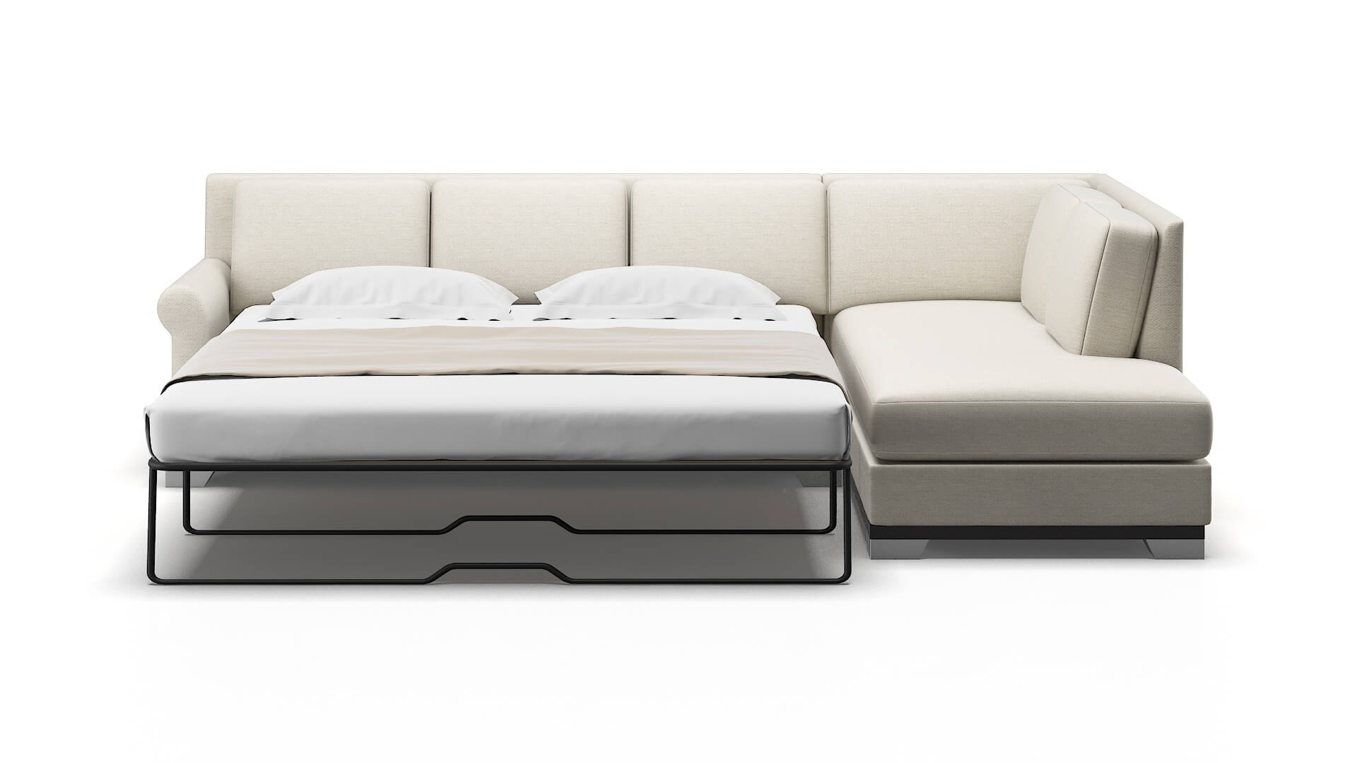 Newyork Venus Cream Panel Sleeper Espresso legs 1