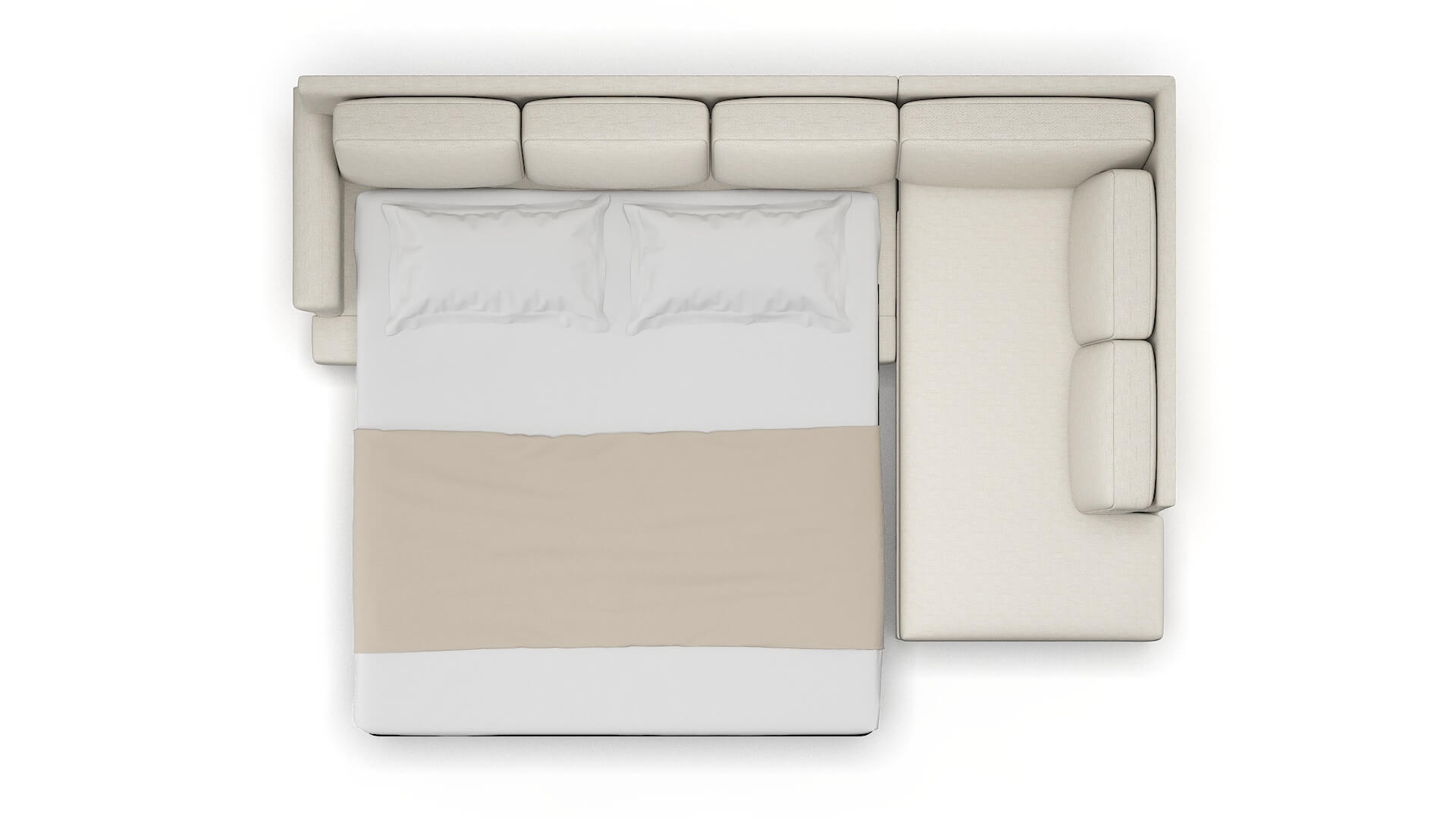 Newyork Venus Cream Panel Sleeper Espresso legs 3