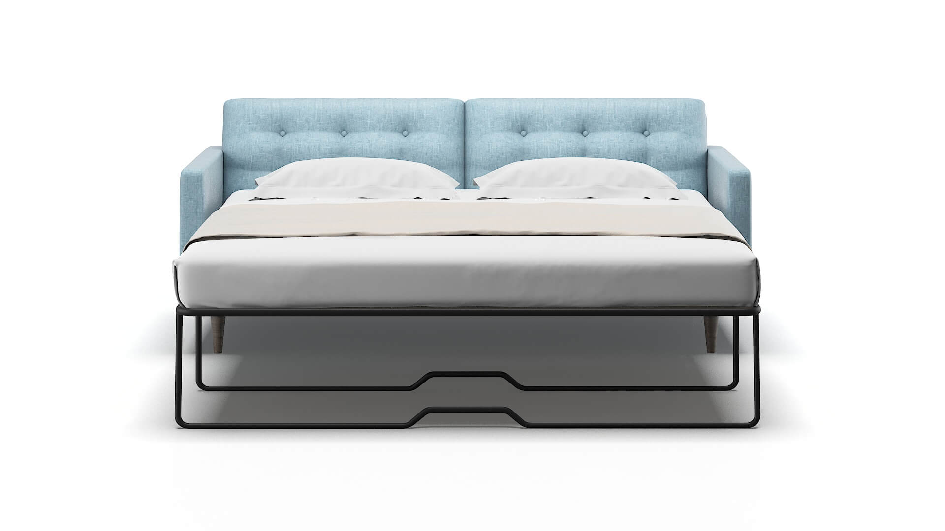 Oslo Atlas Turquoise Sofa Sleeper Espresso legs 1