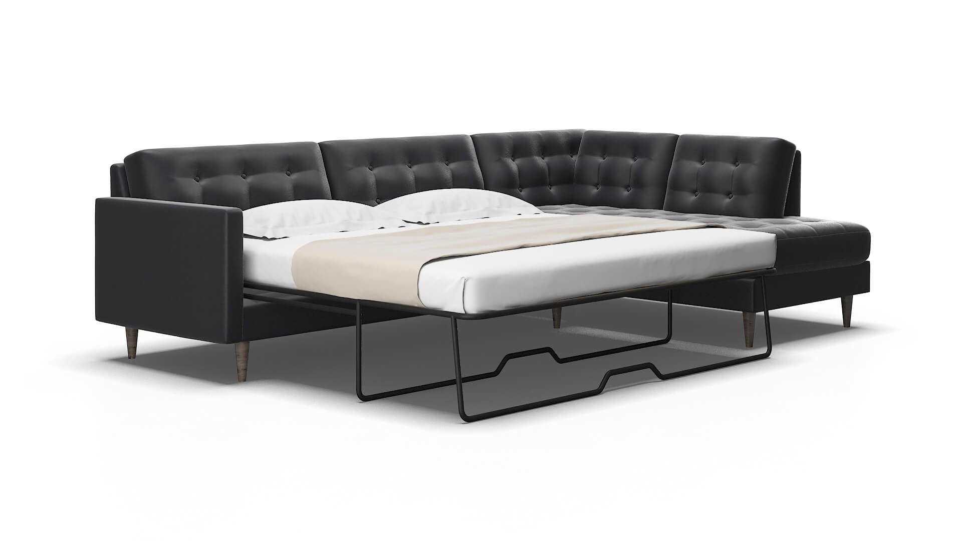 Oslo Atlas_plz Navy Panel Sleeper espresso legs 2