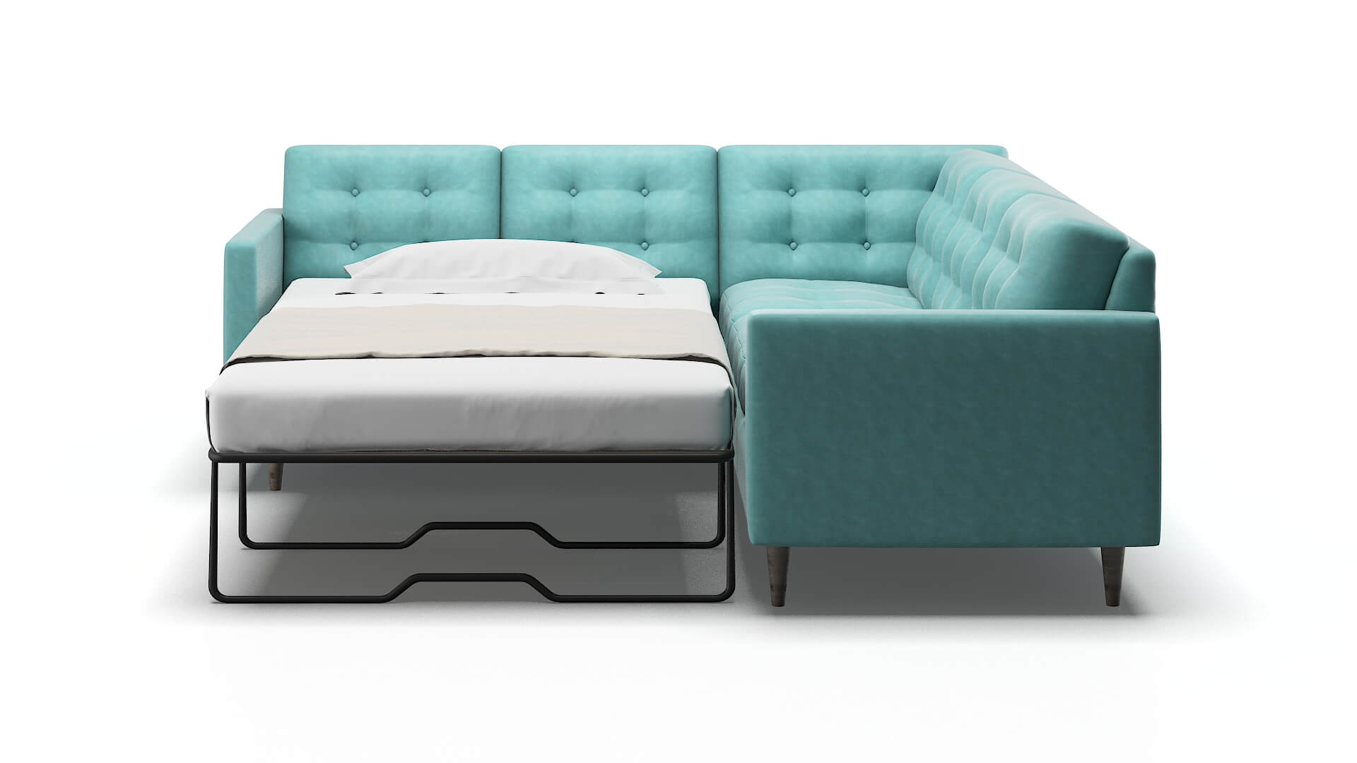 Oslo Avalon_hp Aqua Sectional Sleeper Espresso legs 1