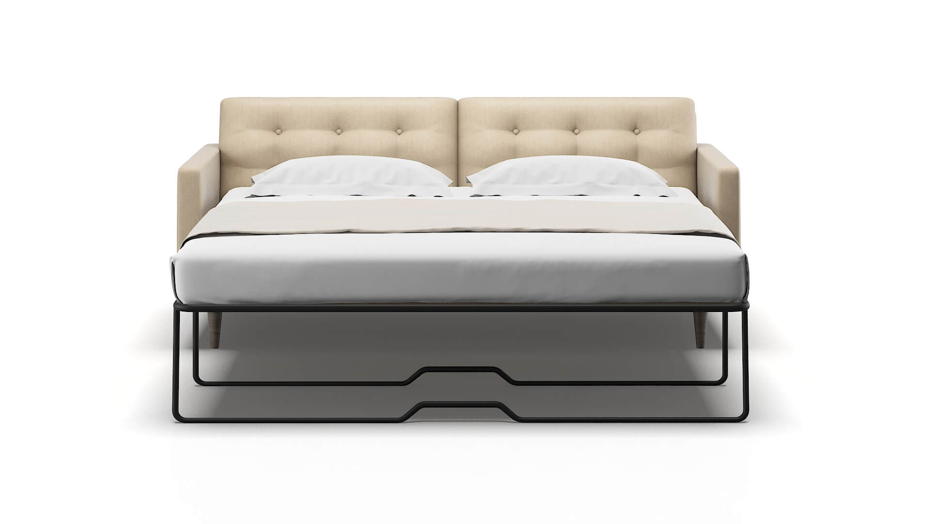 Oslo Avenger Burlap Sofa Sleeper Espresso legs 1