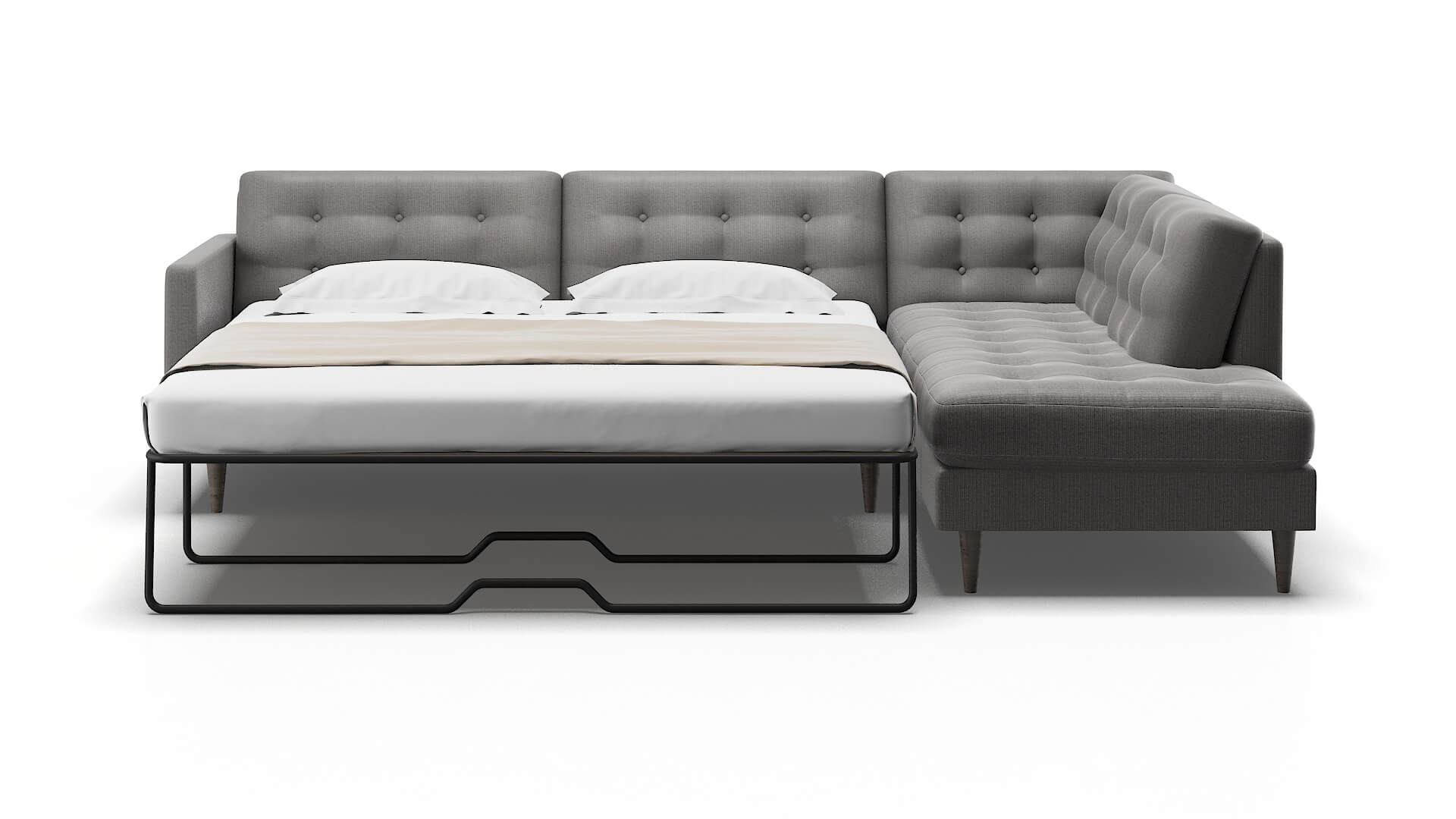 Oslo Avenger Zinc Panel Sleeper Espresso legs 1