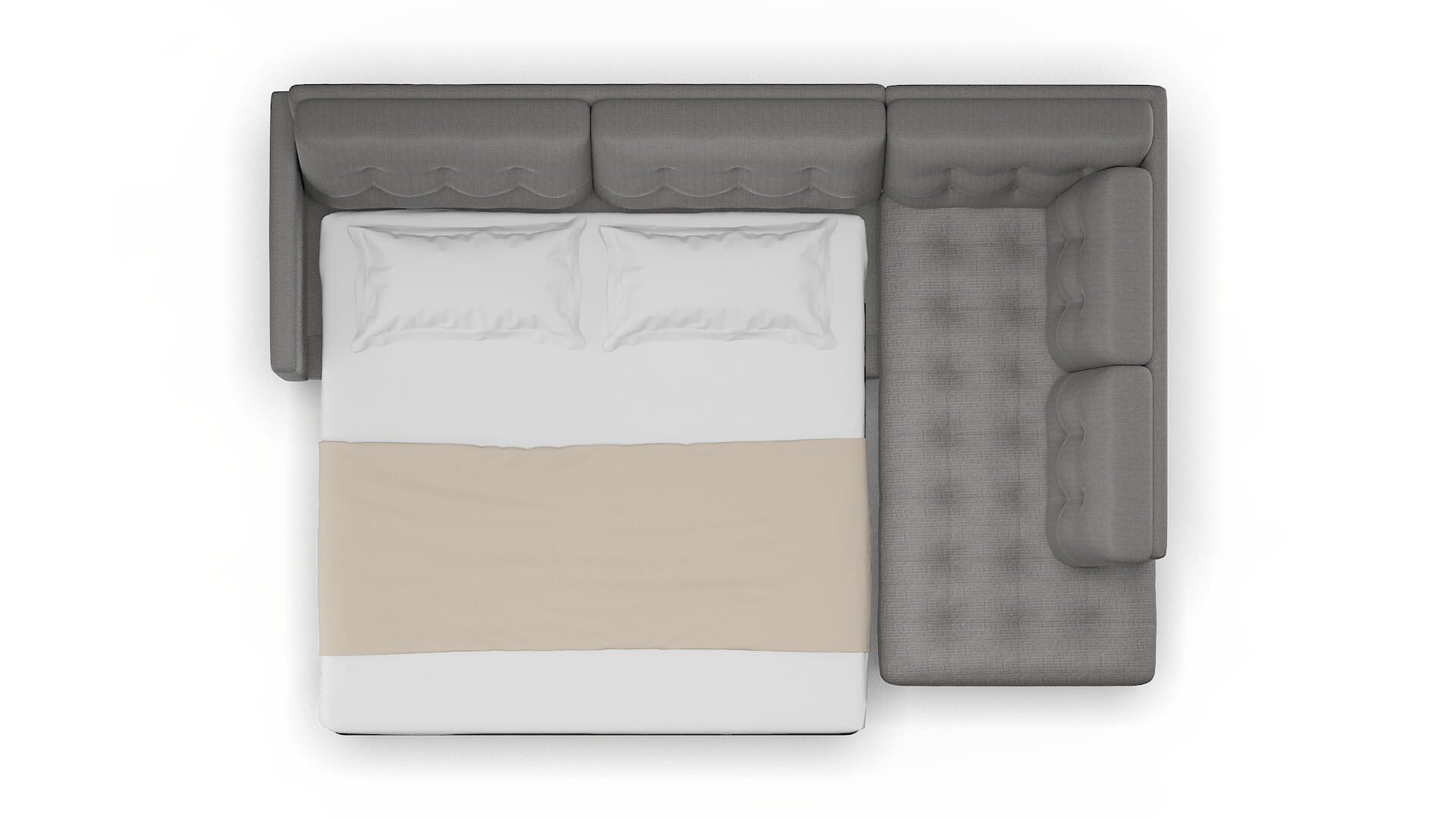 Oslo Avenger Zinc Panel Sleeper Espresso legs 3