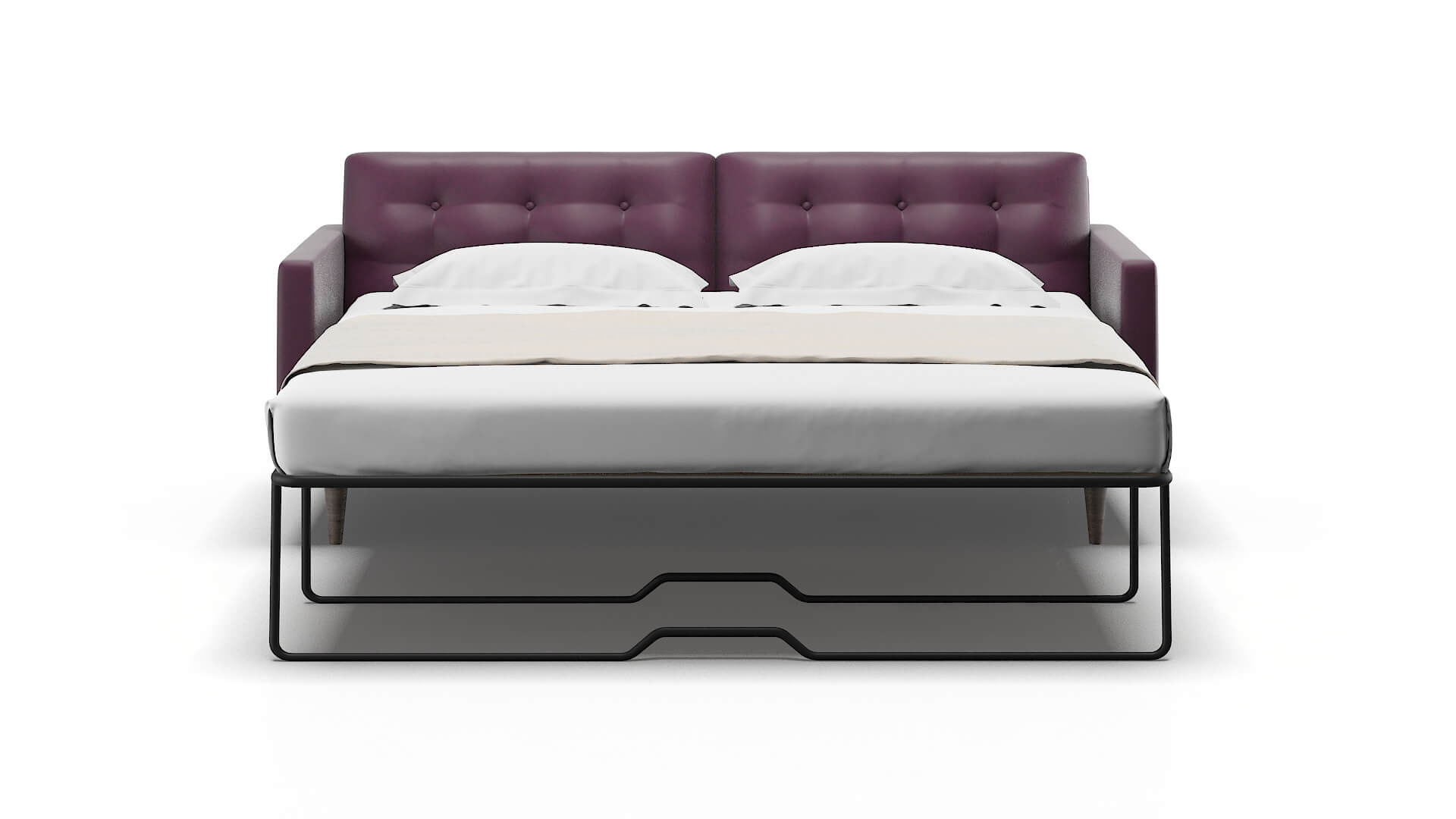 Oslo Bella Aubergine Sofa Sleeper Espresso legs 1