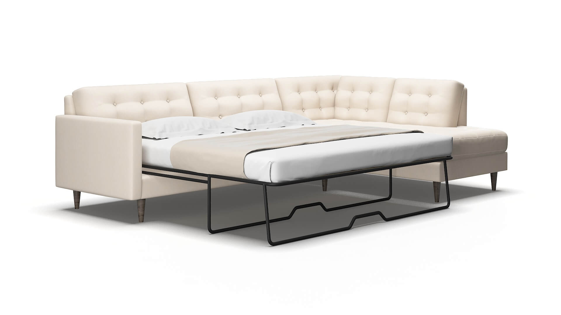 Oslo Bella buckwheat Panel sleeper Espresso Legs  2