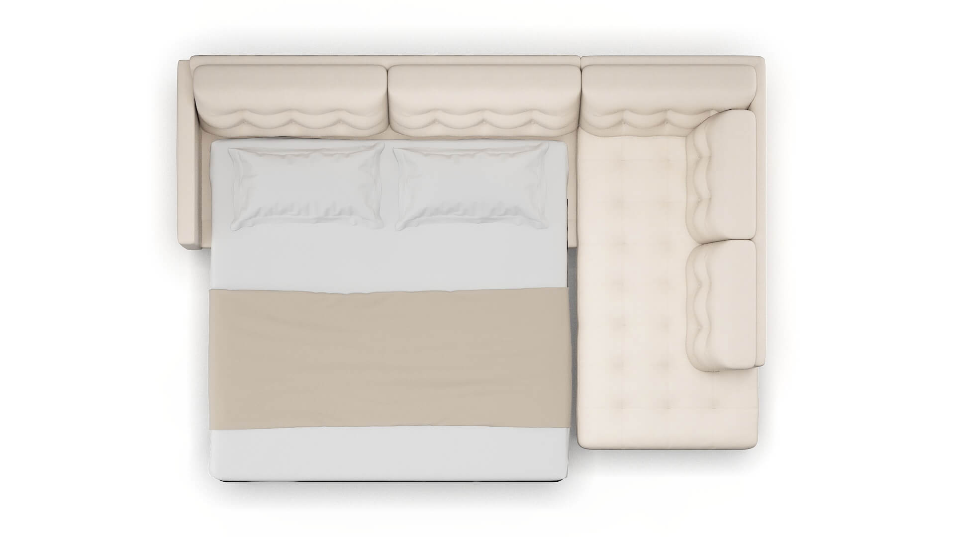 Oslo Bella Buckwheat Panel Sleeper Espresso legs 3