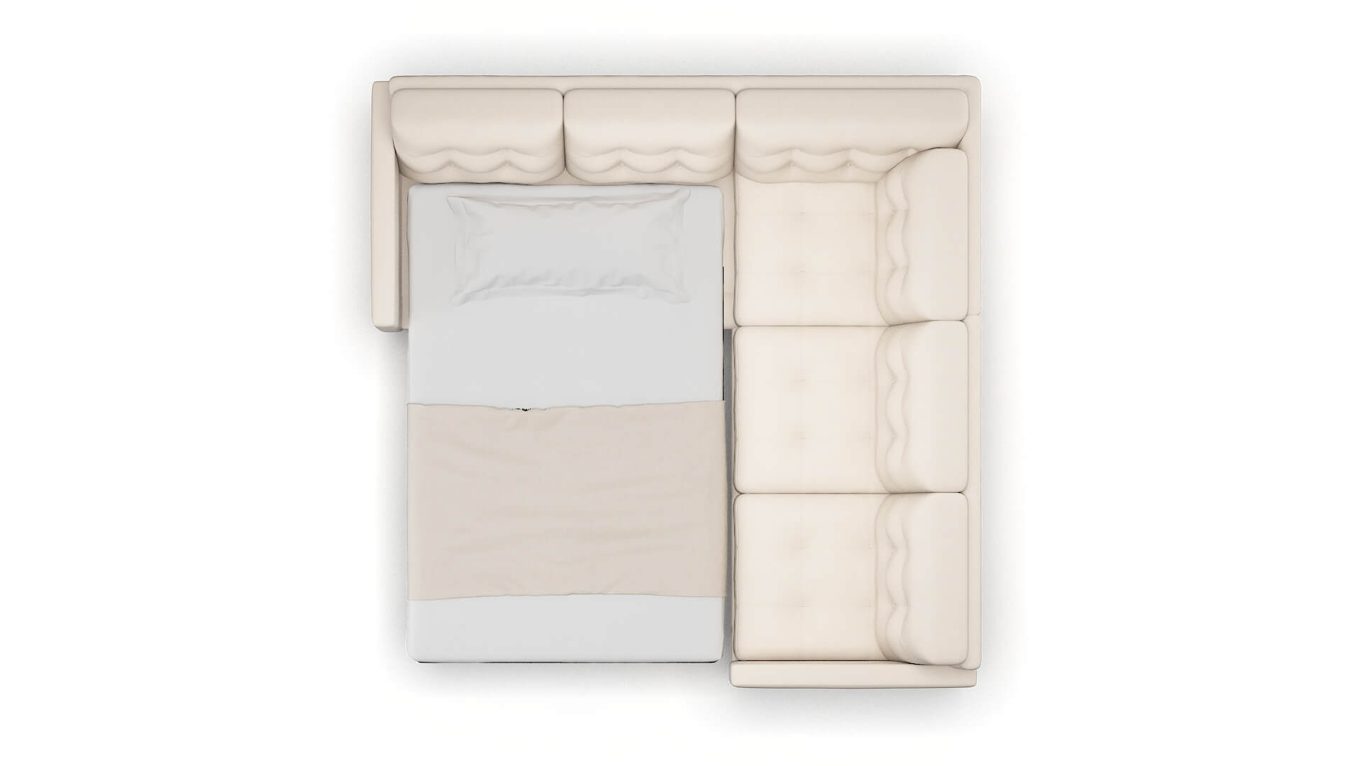 Oslo Bella Buckwheat Sectional Sleeper Espresso legs 3