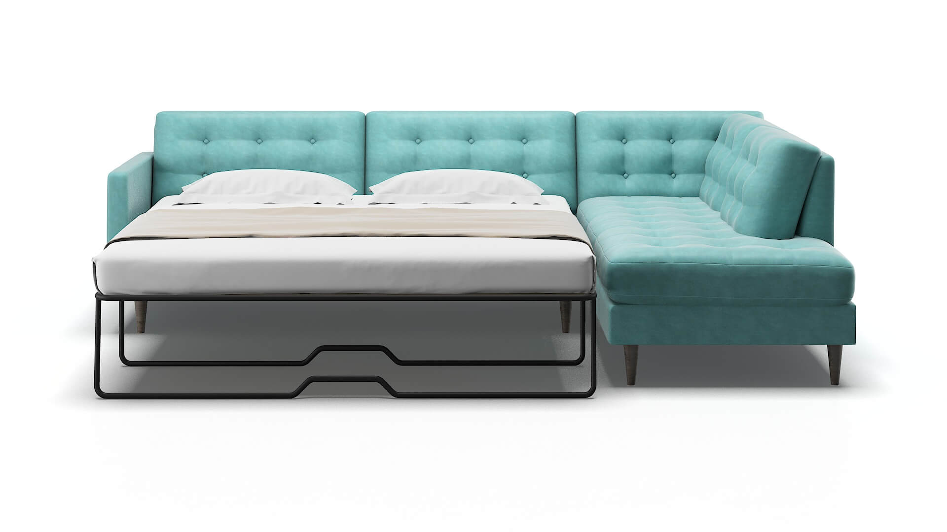 Oslo Bella Caribbean Panel Sleeper Espresso legs 1