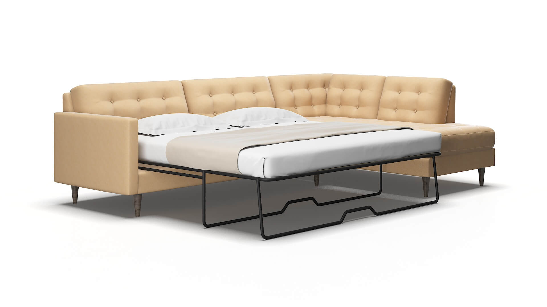 Oslo Bella Coffee Panel Sleeper Espresso Legs 2