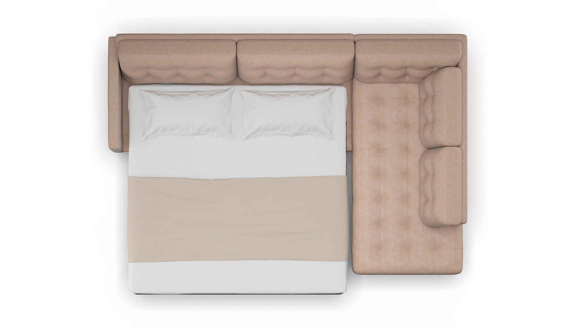 Oslo Bella Pewter Panel Sleeper Espresso legs 3