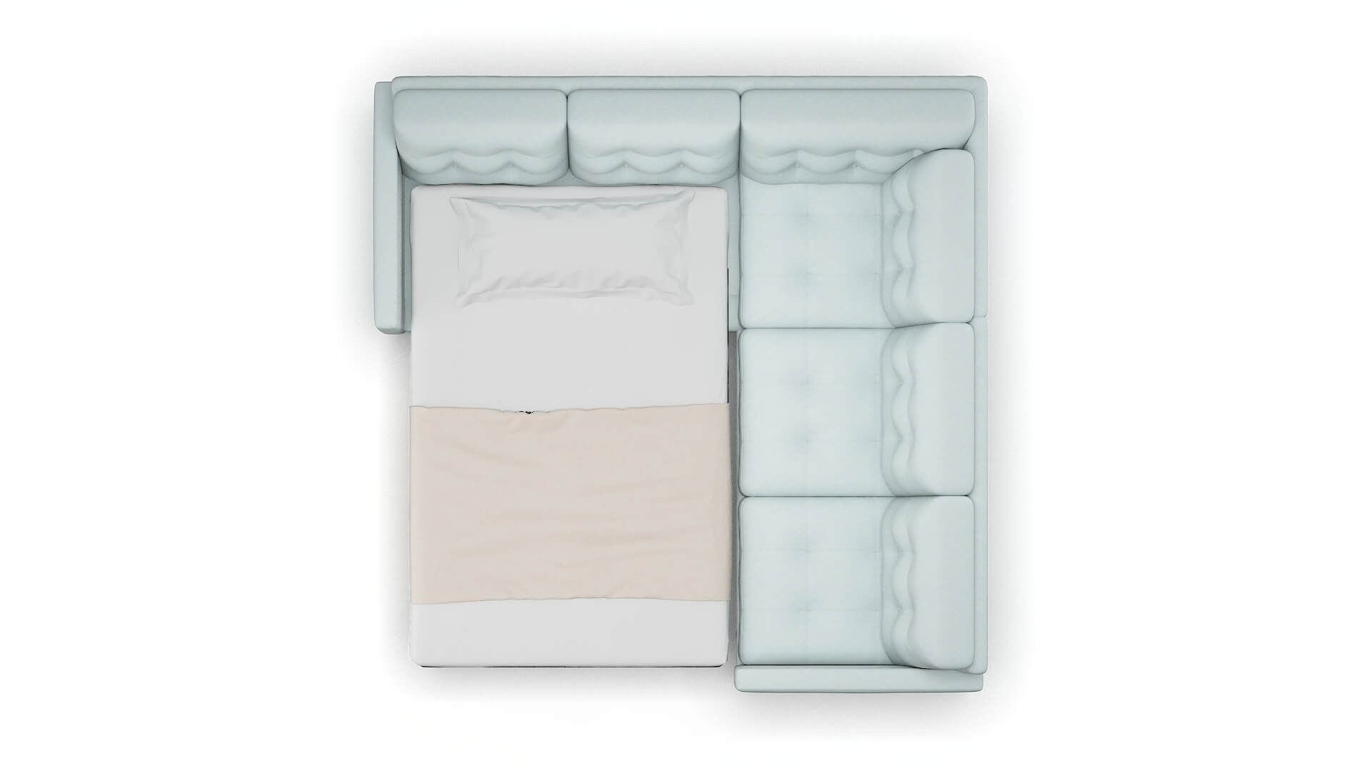 Oslo Bella Skylight Sectional Sleeper Espresso legs 3