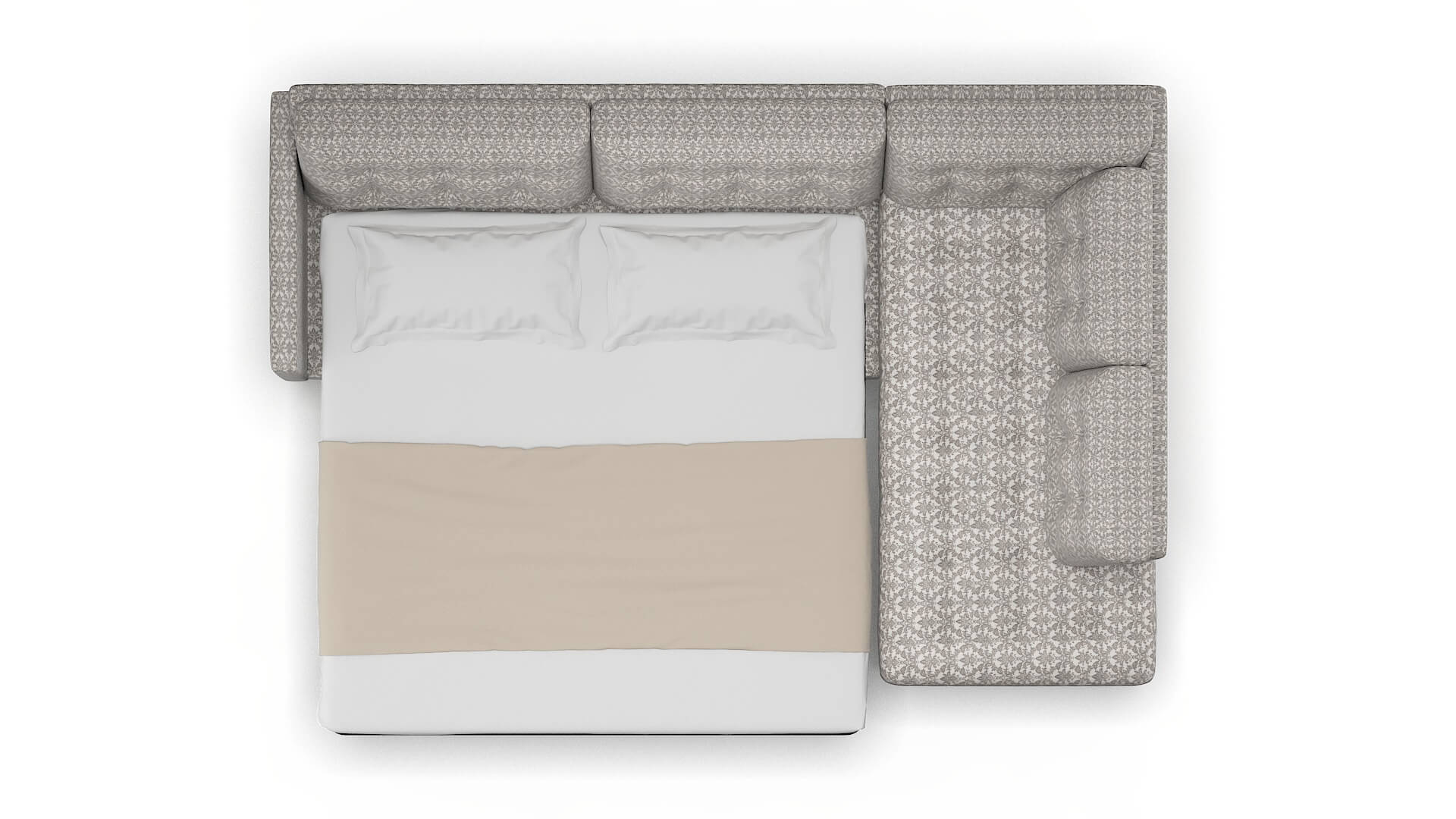 Oslo Bergamo Dove Panel Sleeper Espresso legs 3