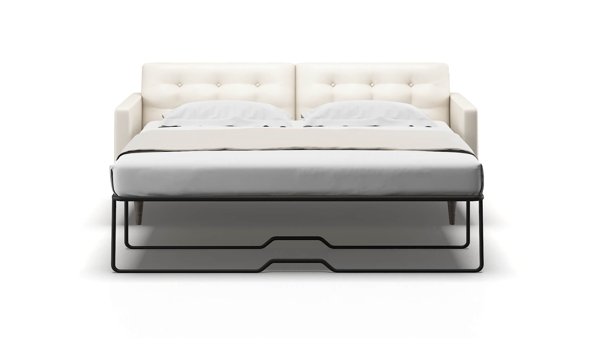 Oslo Blanche Milky Sofa Sleeper Espresso legs 1