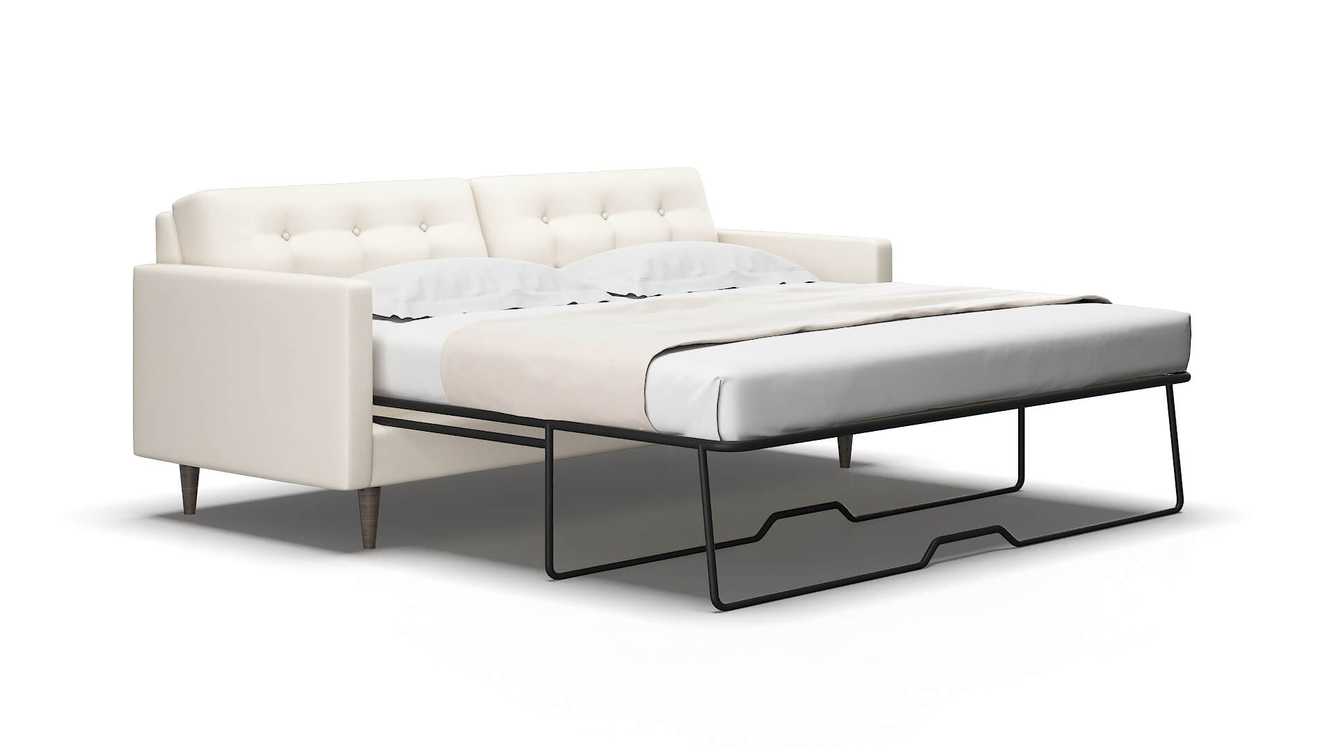 Oslo Blanche Milky Sofa Sleeper Espresso legs 2