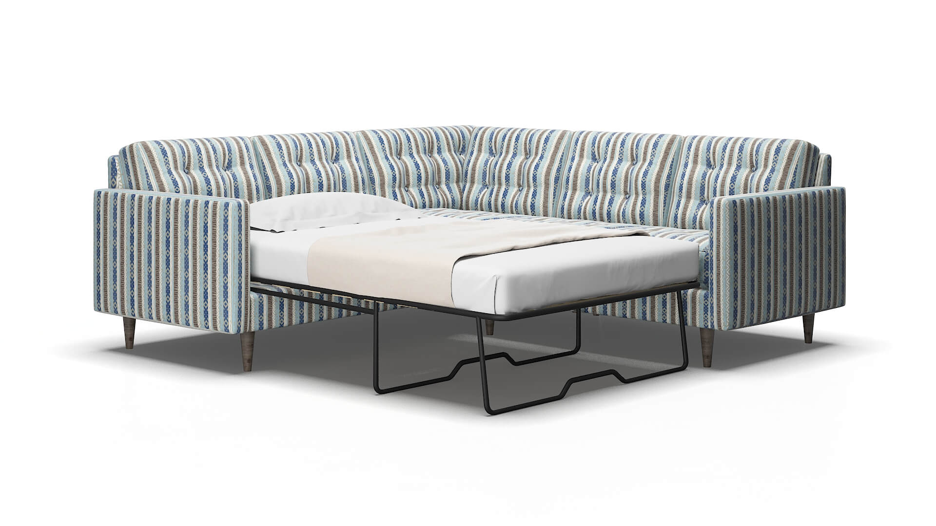 Oslo Bodhi indigo Sectional sleeper Espresso Legs  2