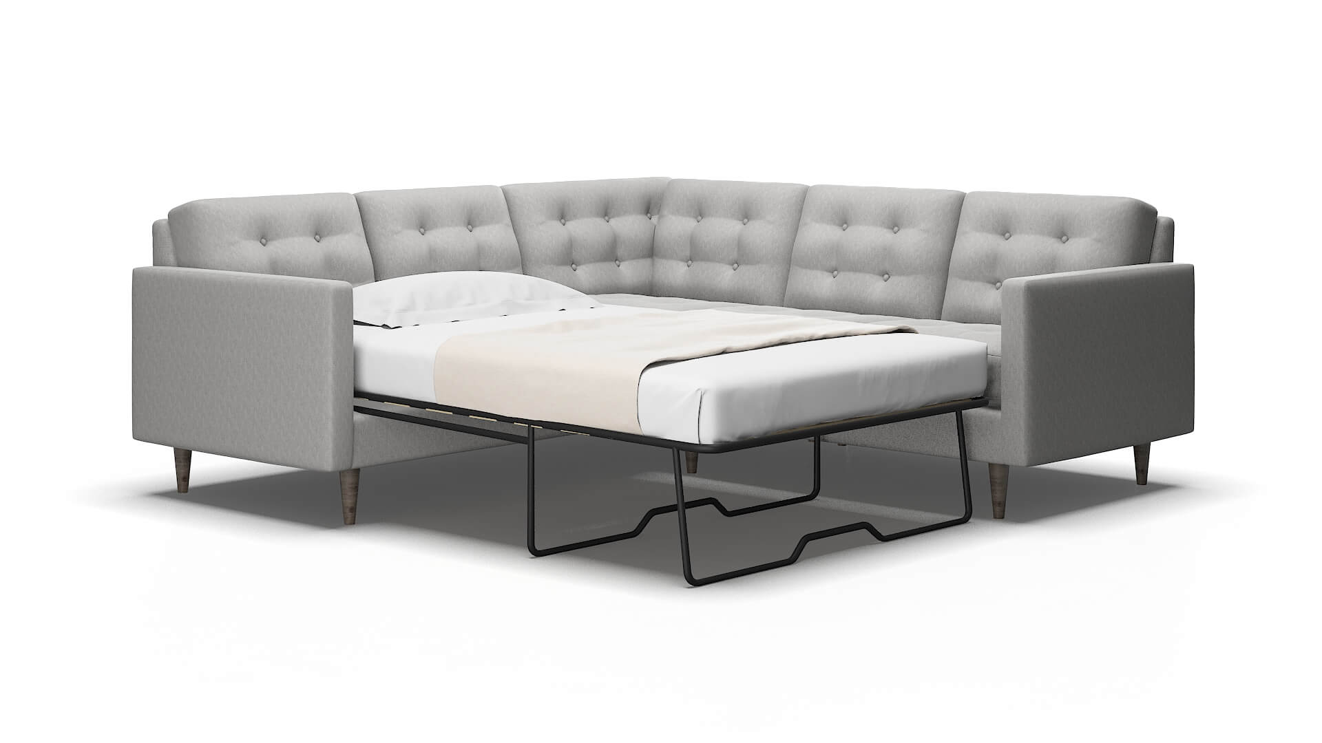 Oslo Bungalow graphite Sectional sleeper Espresso Legs  2