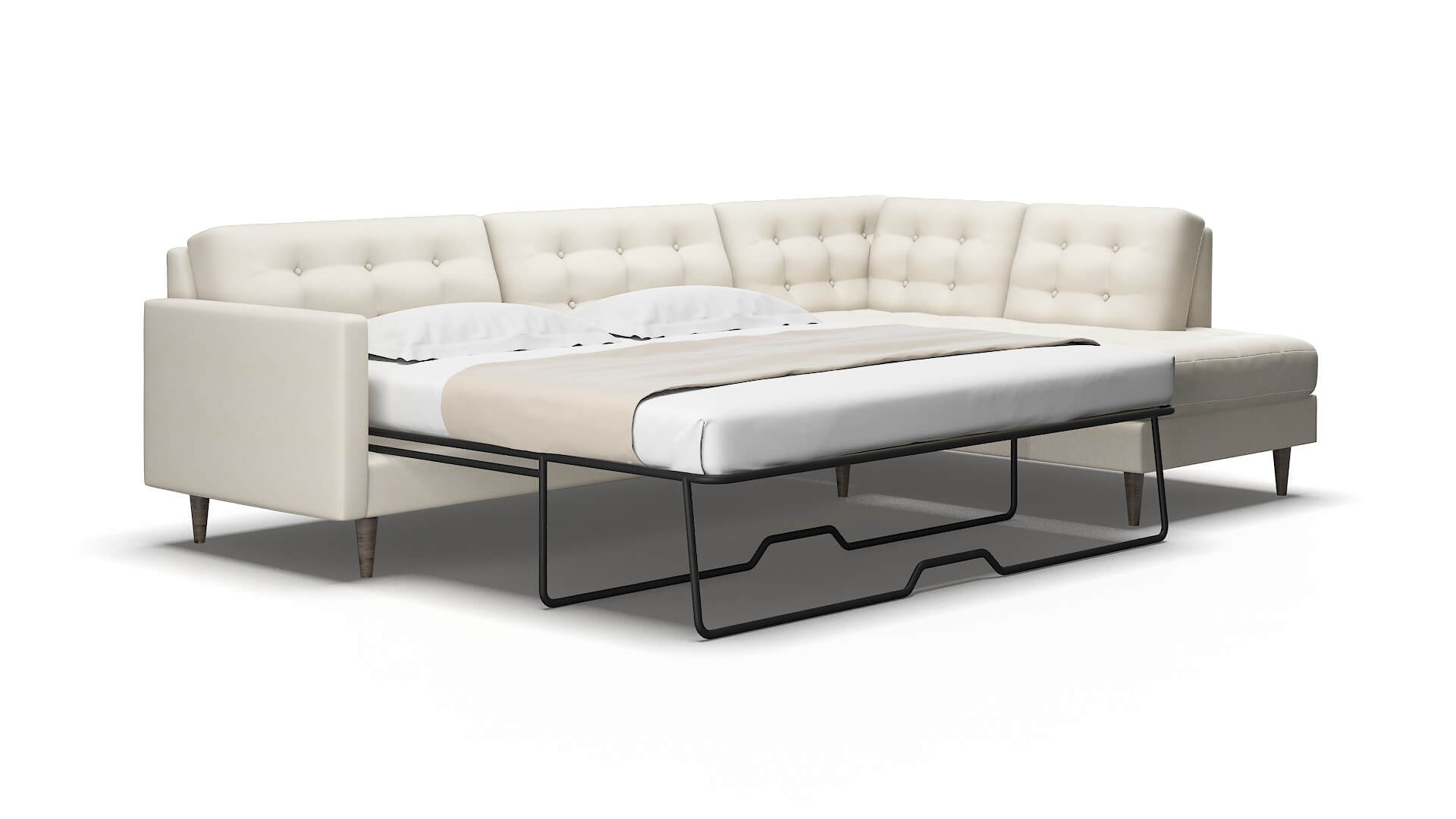 Oslo Bungalow ivory Panel sleeper Espresso Legs  2