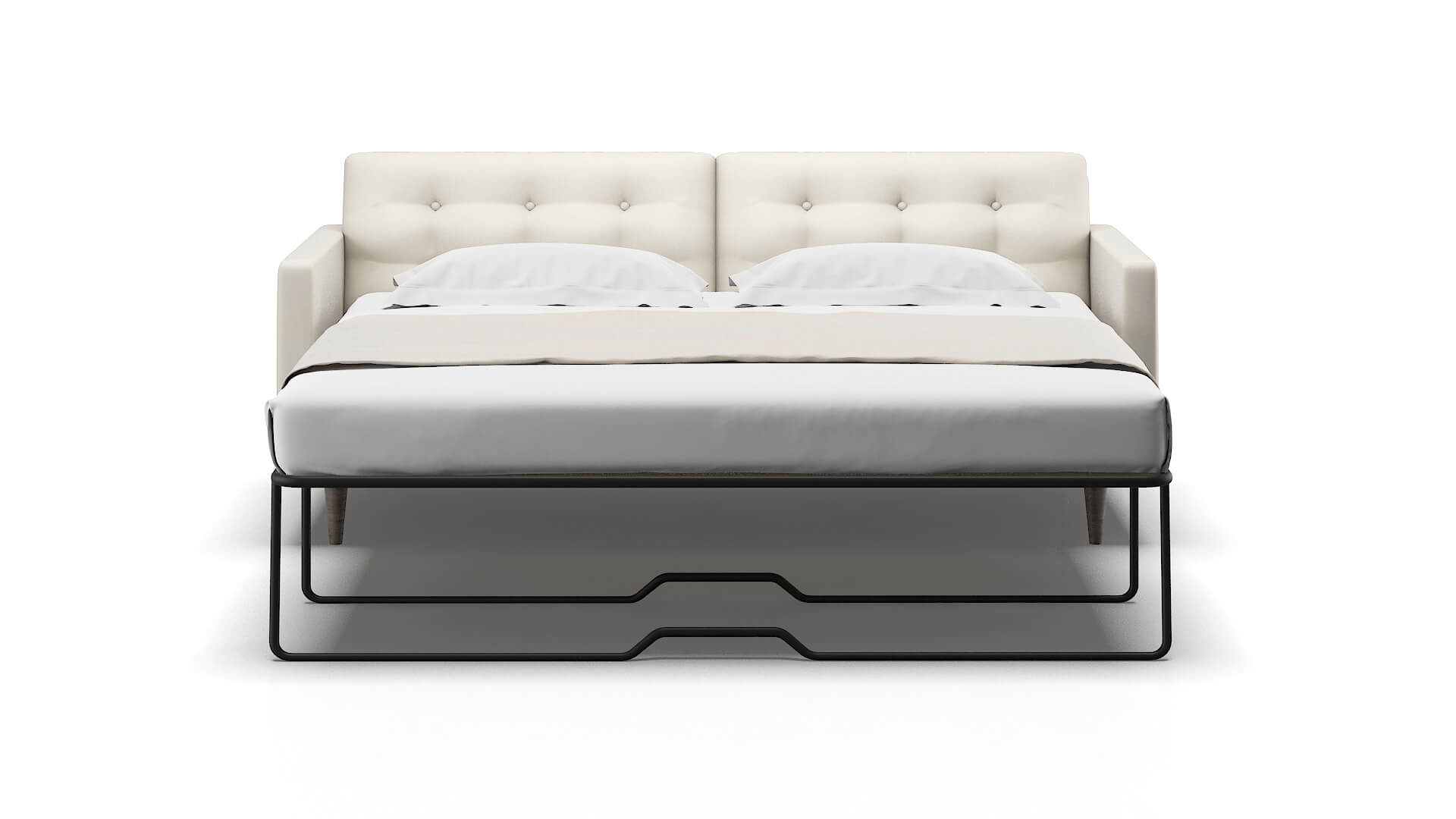 Oslo Bungalow Ivory Sofa Sleeper Espresso legs 1