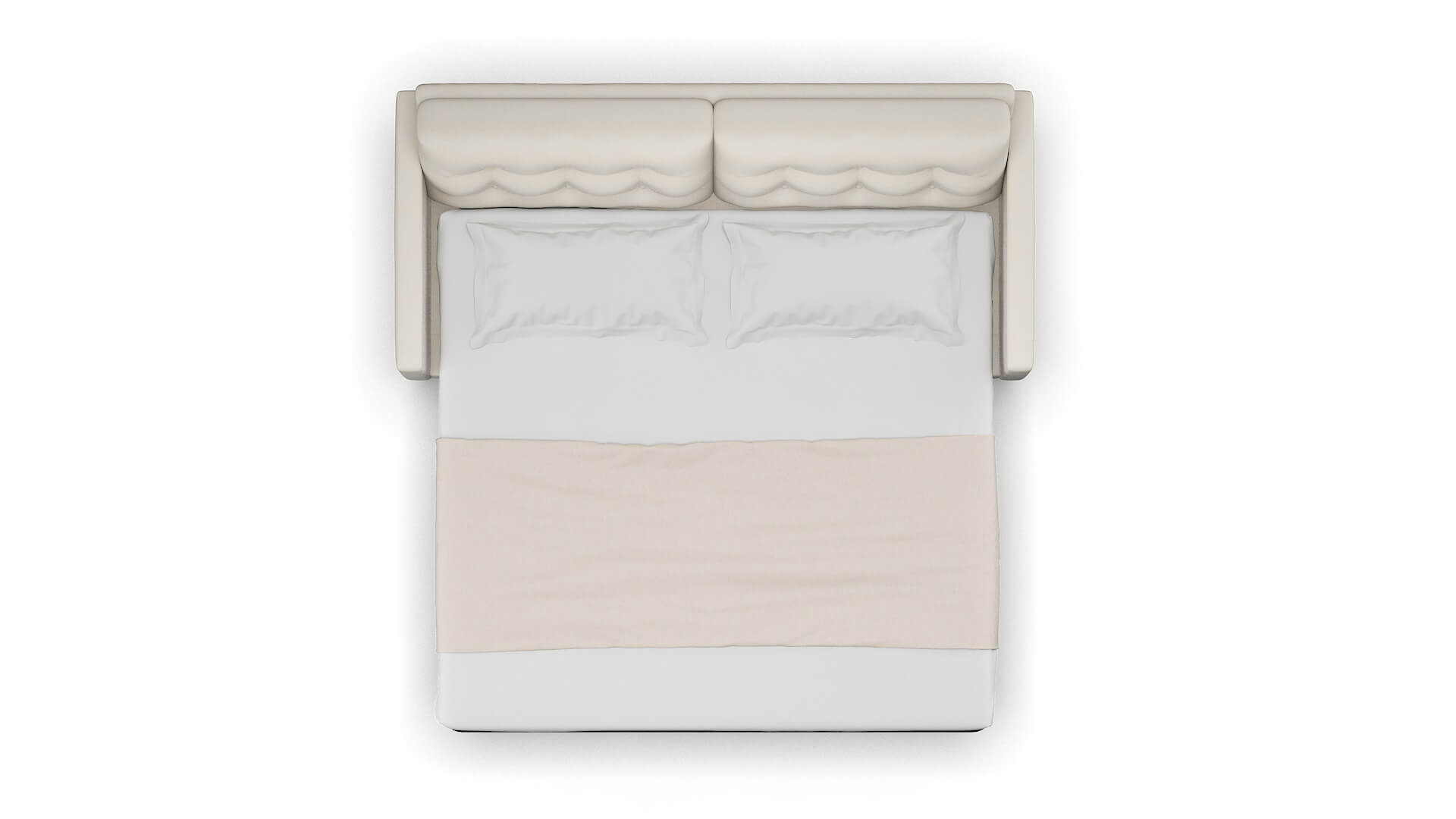 Oslo Bungalow Ivory Sofa Sleeper Espresso legs 3