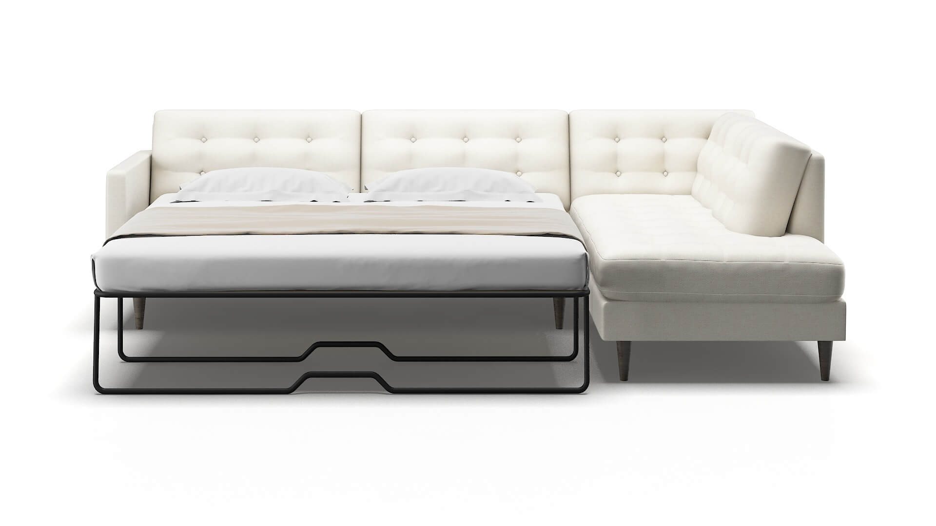 Oslo Catalina Ivory Panel Sleeper Espresso legs 1