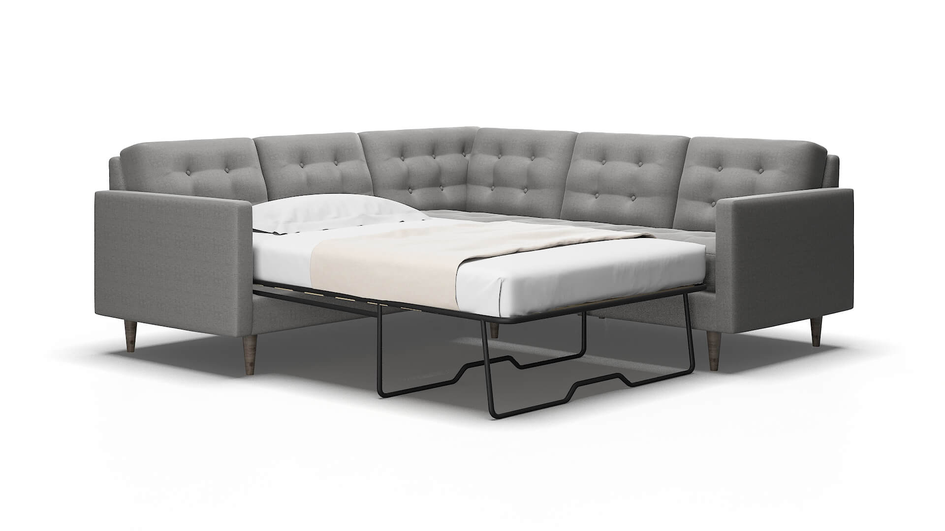 Oslo Catalina steel Sectional sleeper Espresso Legs  2