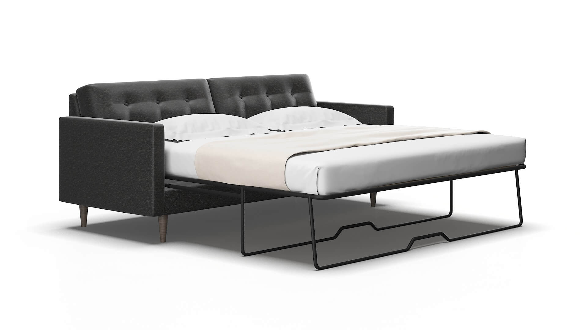 Oslo Chance Denim Sofa Sleeper Espresso legs 2